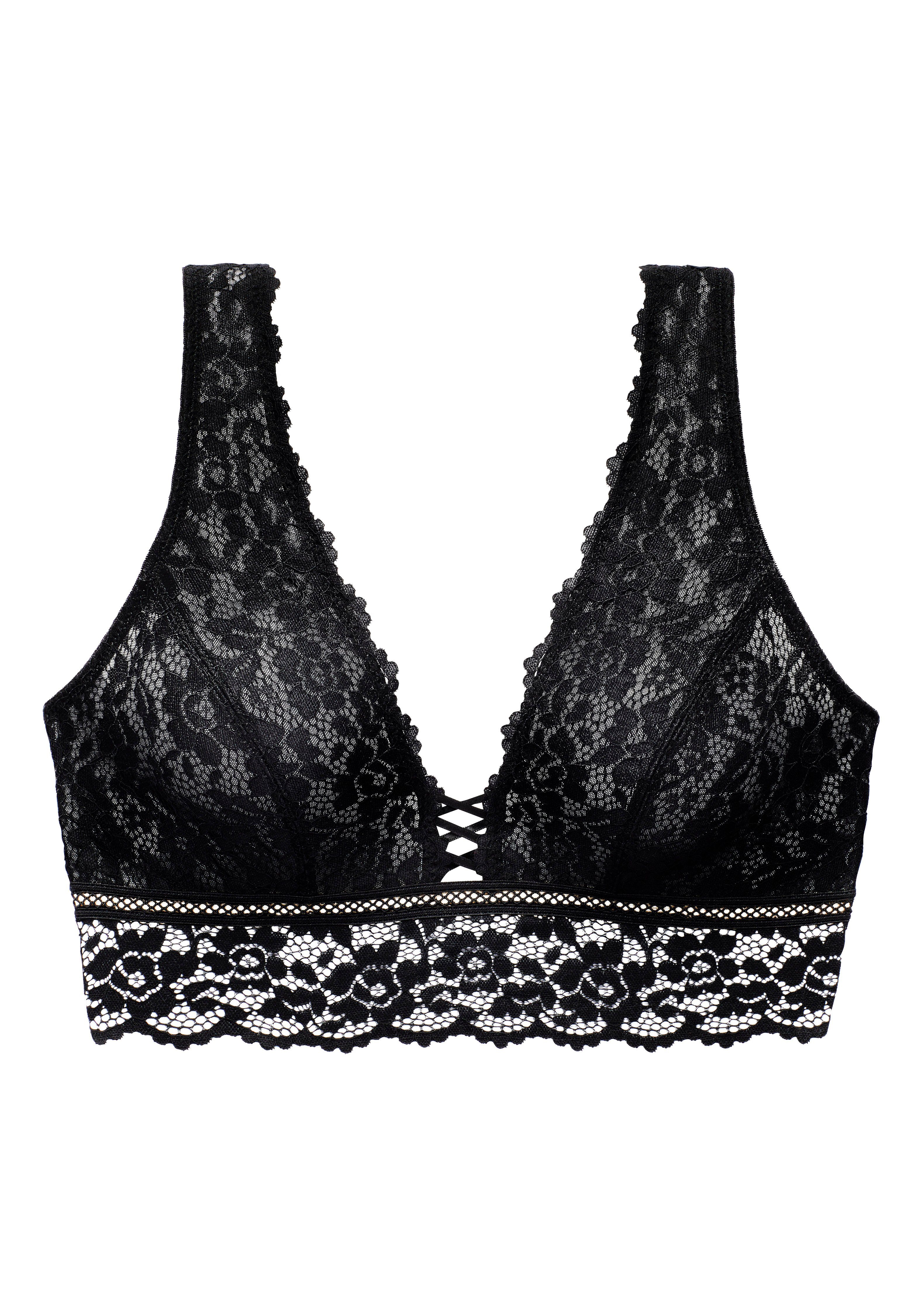 Vivance Bralette zonder beugels, rondom gebloemd kant, lingerie
