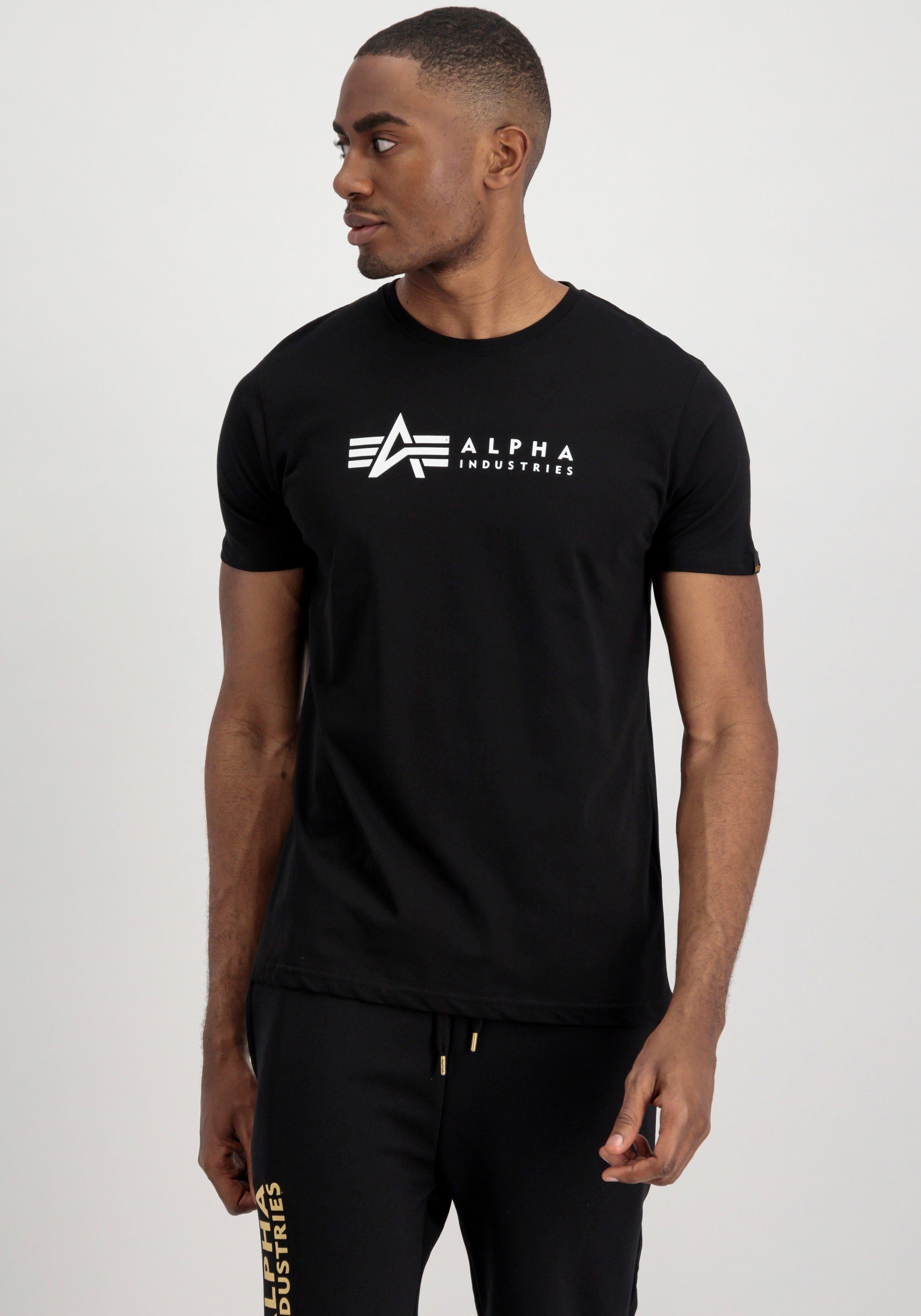 Alpha Industries Shirt met ronde hals Label T 2 Pack (2-delig, Set van 2)