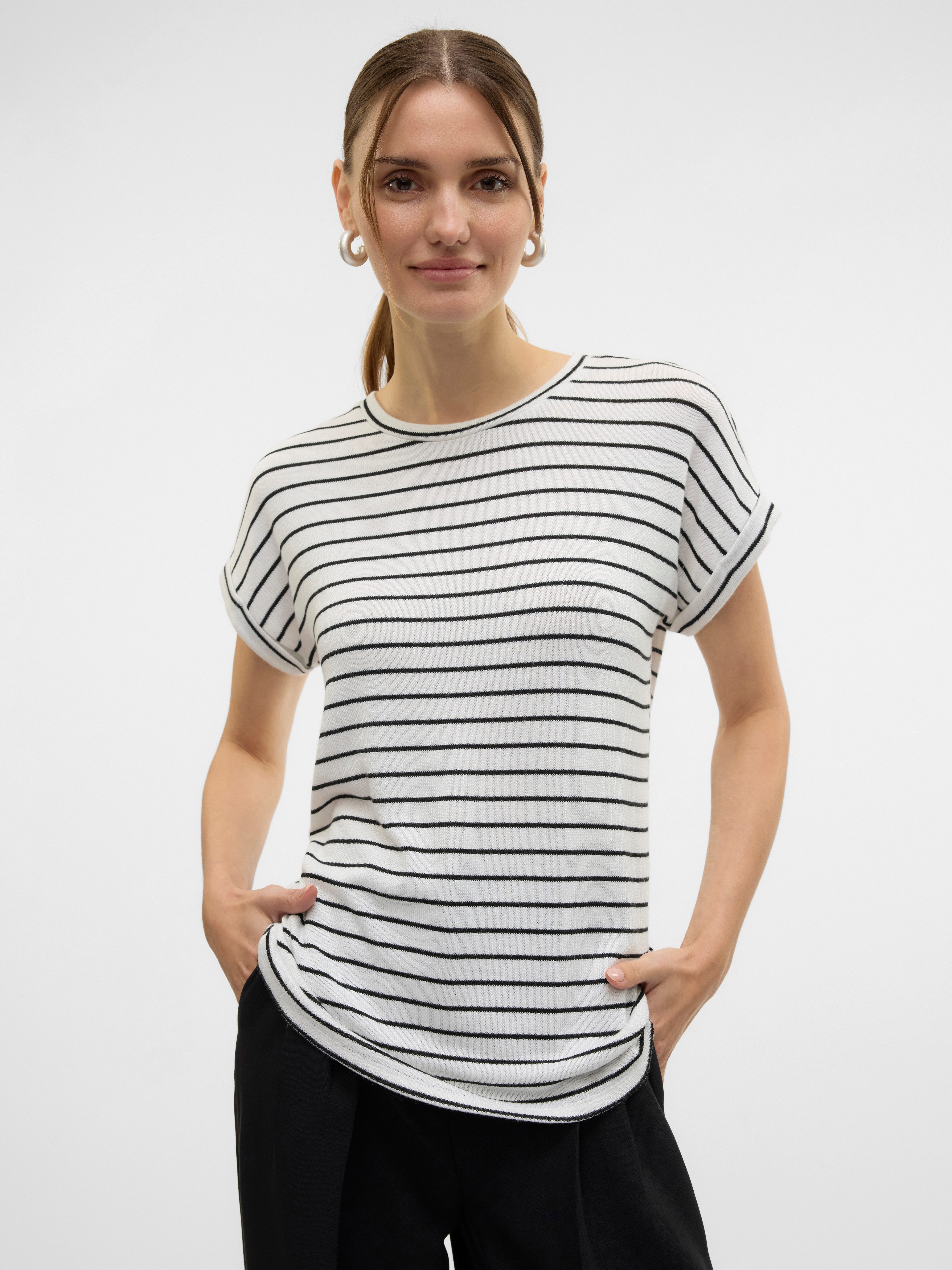 Vero Moda Trui met korte mouwen VMBRIANNA SS O-NECK PULLOVER BOO REP