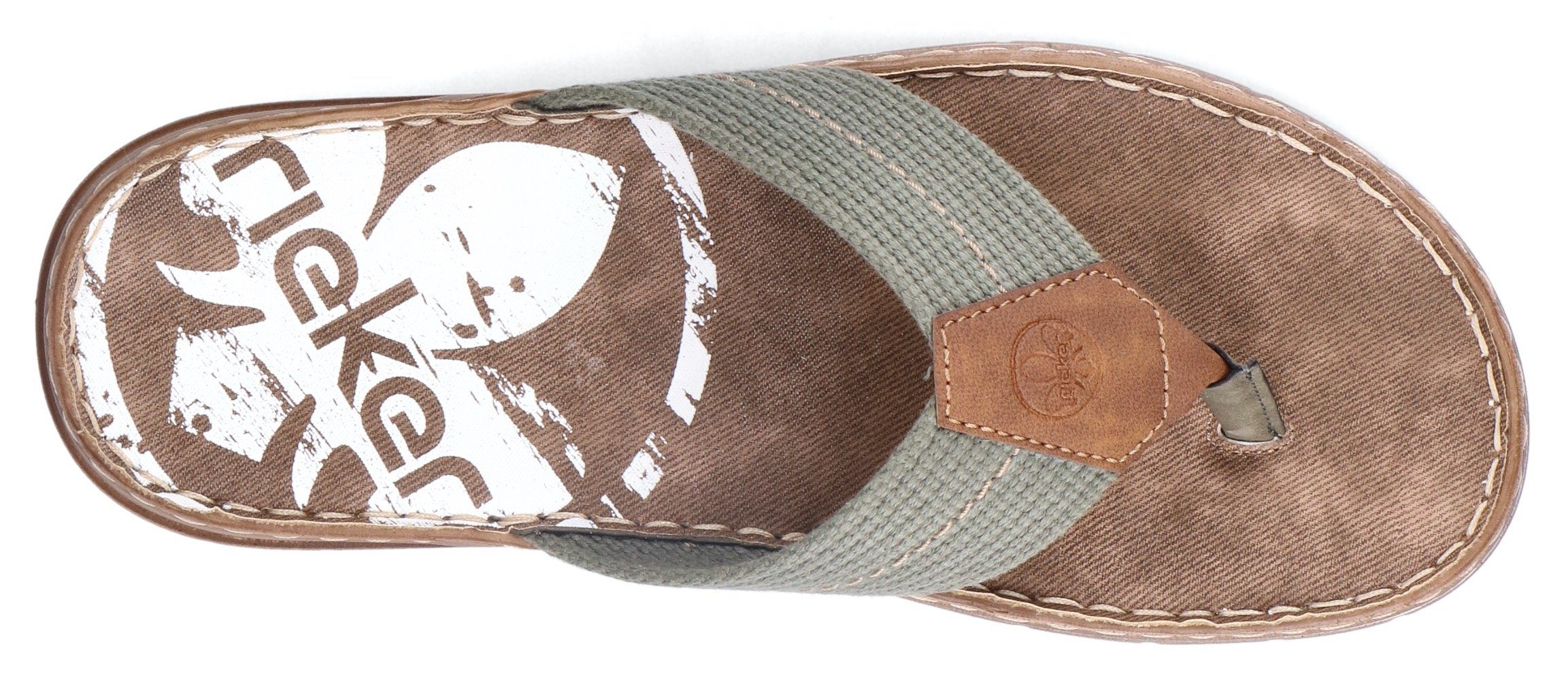 Rieker Teenslippers zomerschoen, slippers, badschoen, zwemschip, met logo-opschrift
