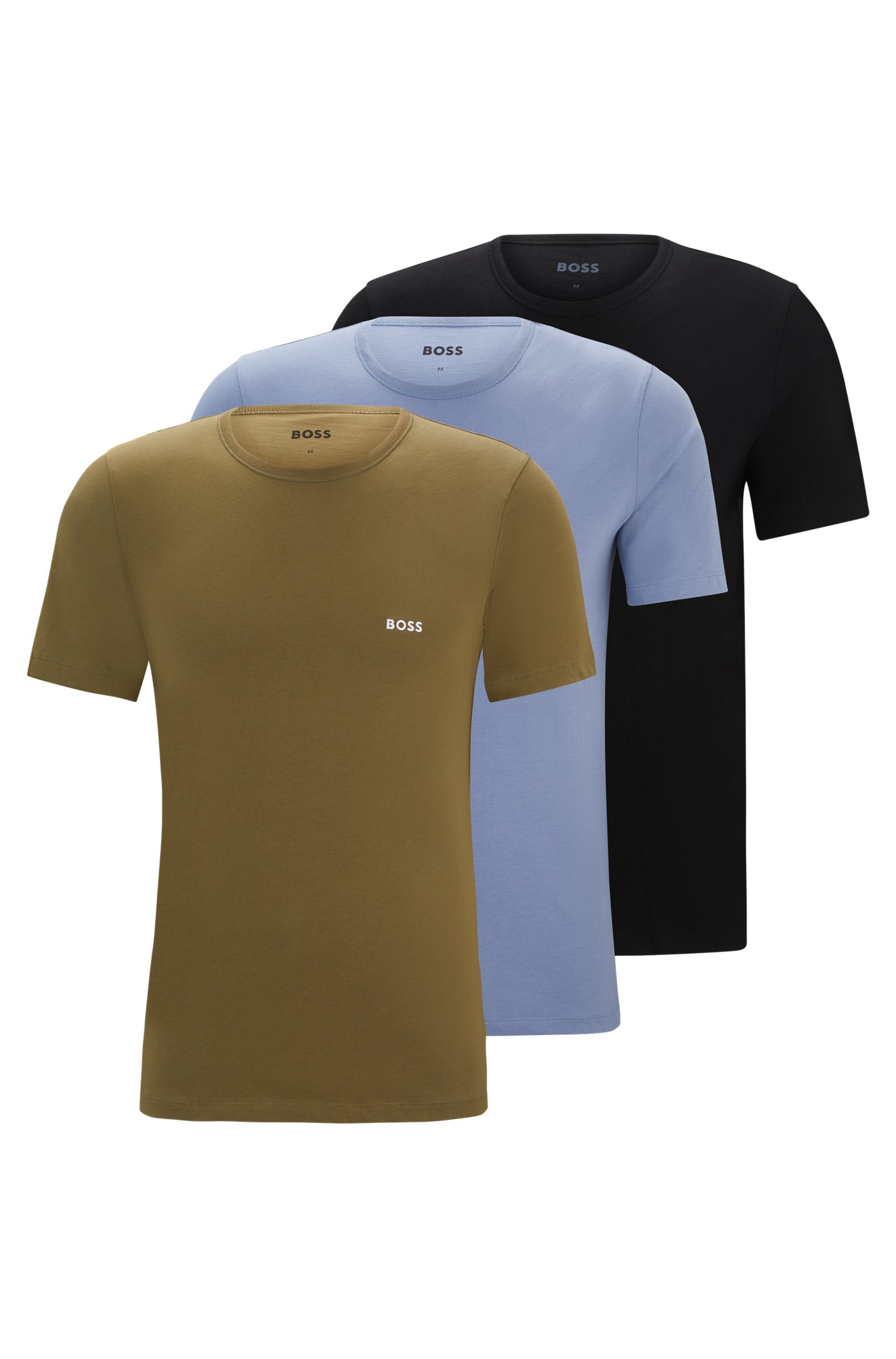 BOSS T-shirt TShirtRN 3P Cl met een ronde hals (Set van 3)