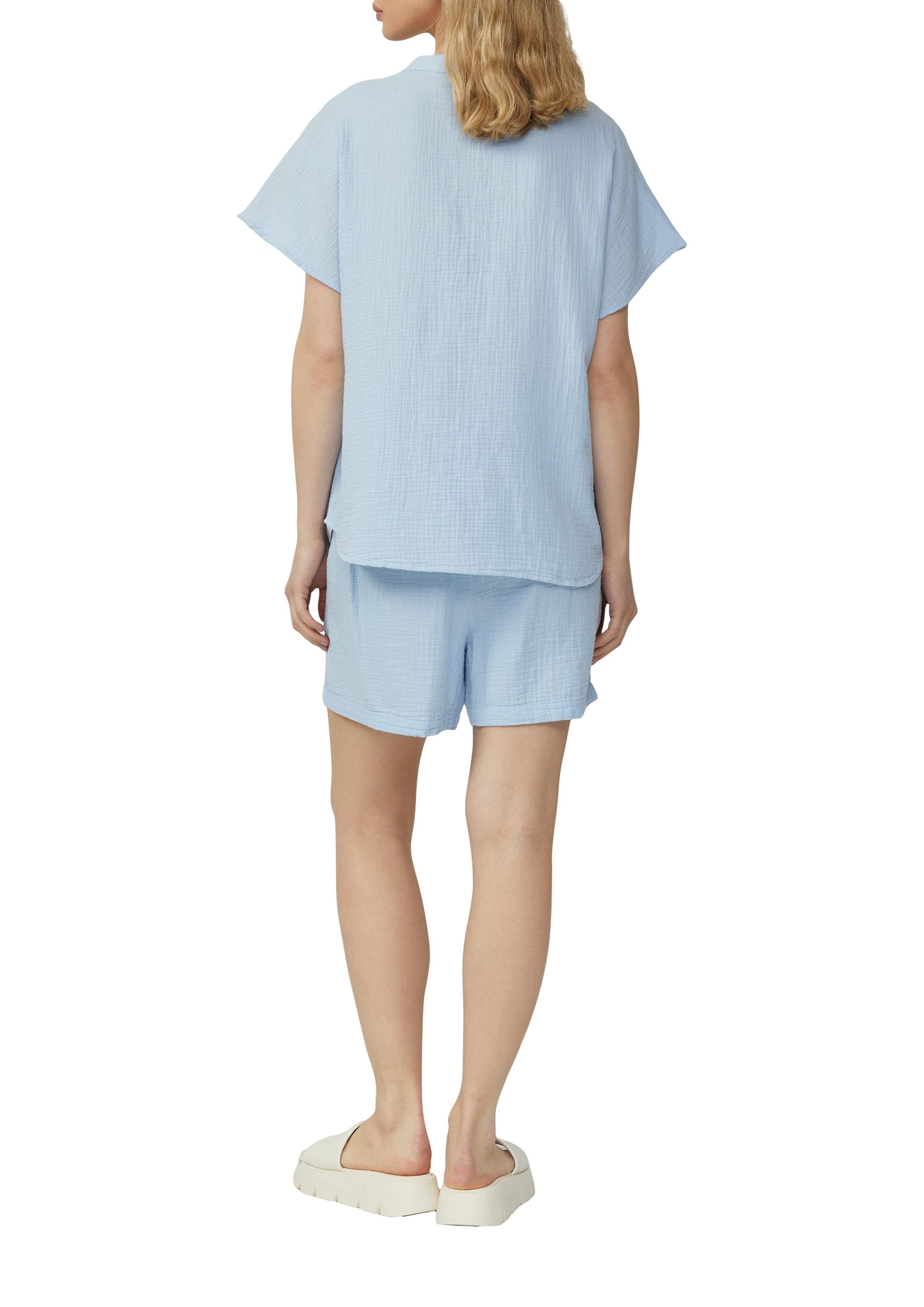 Q/S designed by Blouse met korte mouwen van mousseline