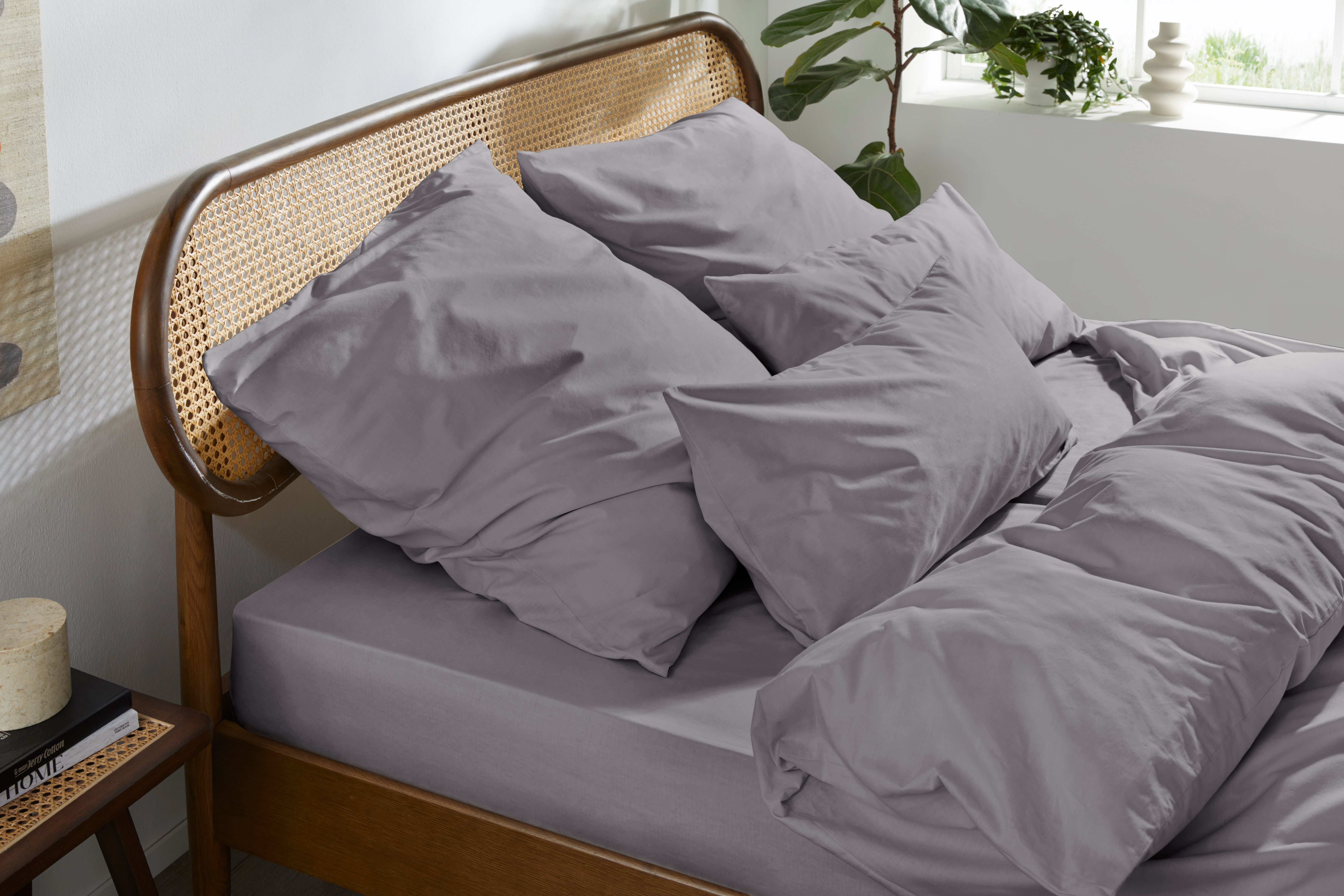 Schlafwelt Laken Sari in mt. 90x200, 140x200 of 180x200 cm van katoen, voor matrassen tot 23 cm hoogte, laken, hoeslaken (1 stuk)