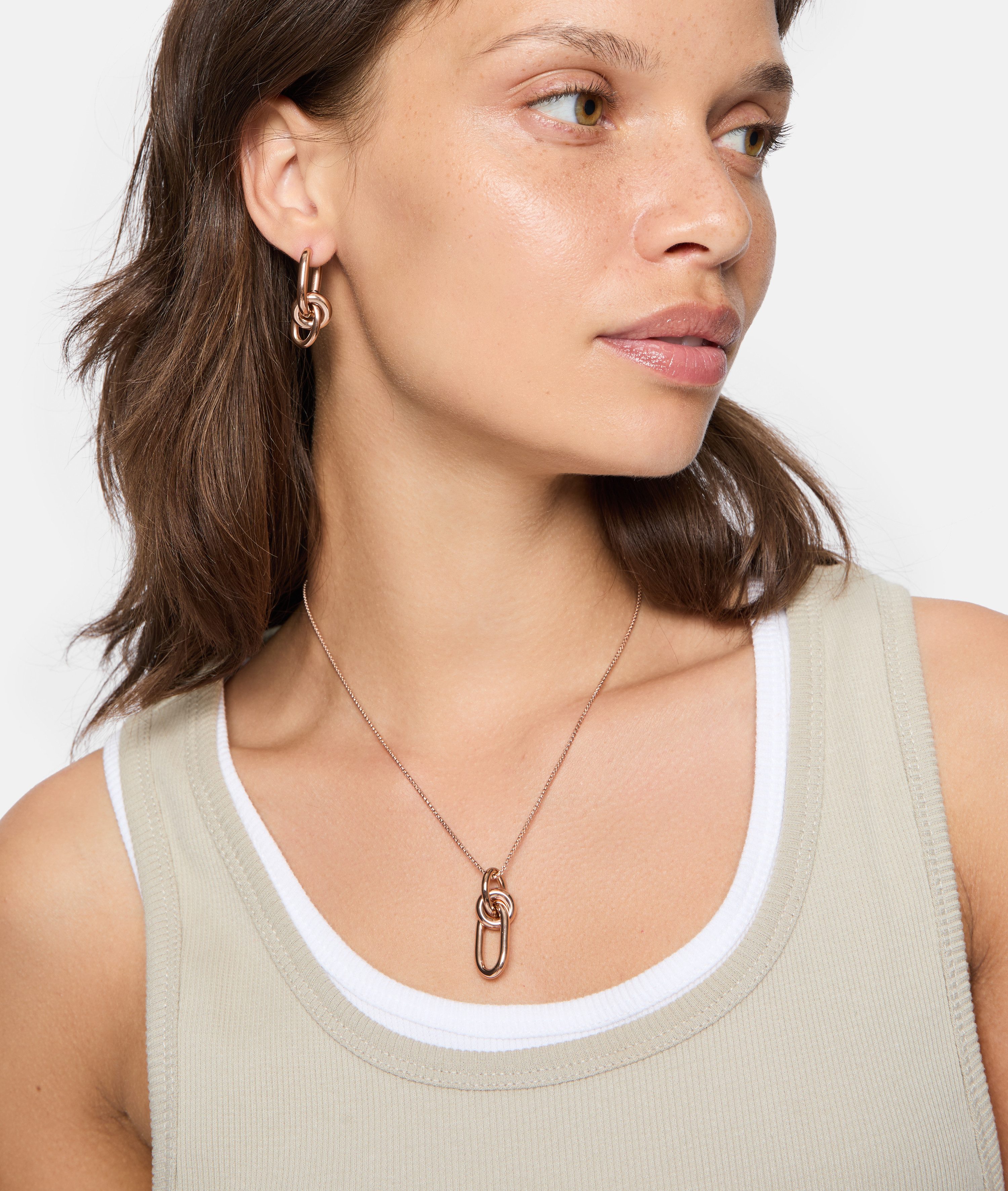 Liebeskind Berlin Paar creolen Sieraden cadeau roestvrijstalen oorbellen Modern Knot