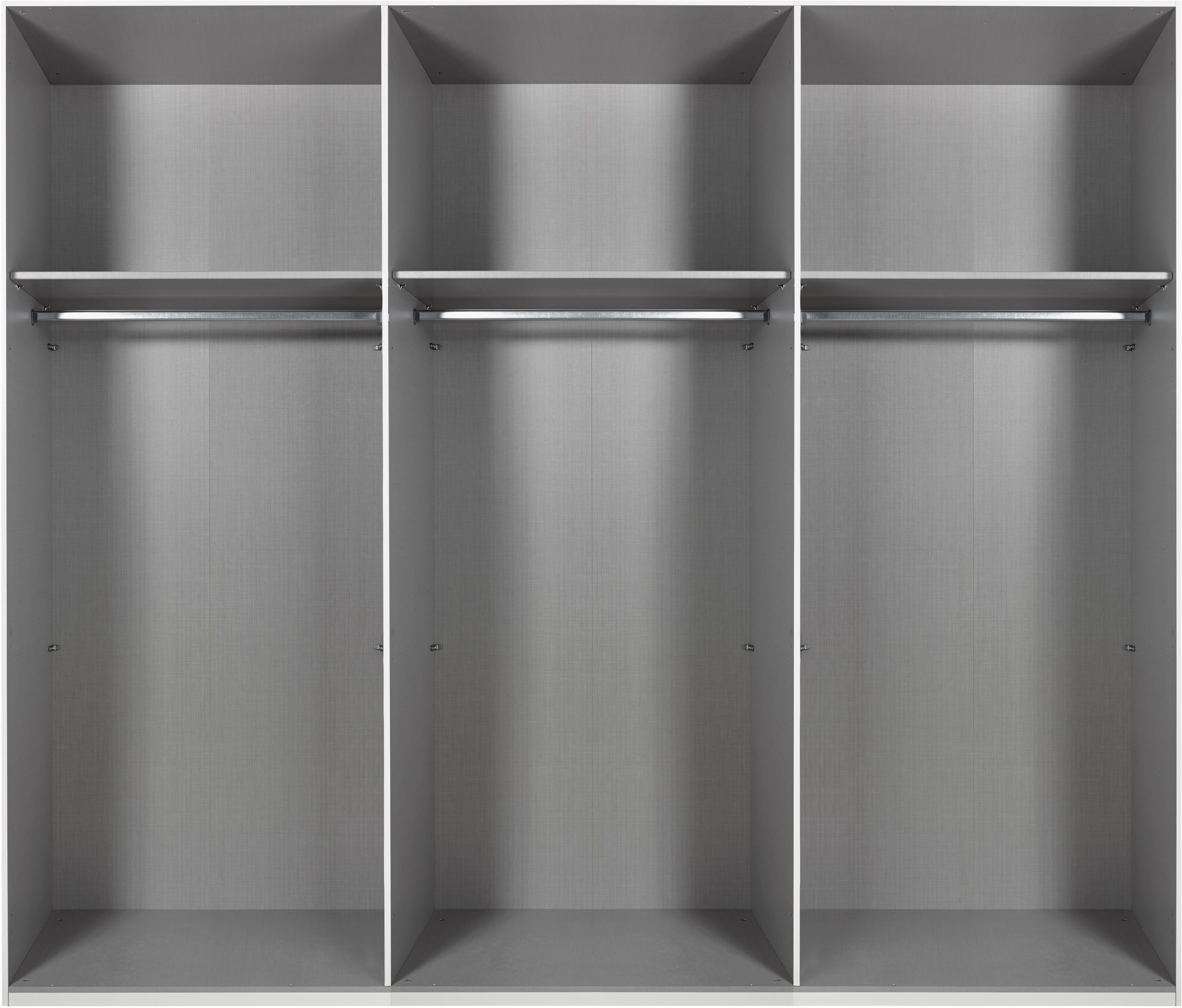 Wimex Schuifdeurkast Easy Plus, kledingkast Made in Germany met glazen inzet/ rookglas, vele breedtes beschikbaar, zwarte handgrepen