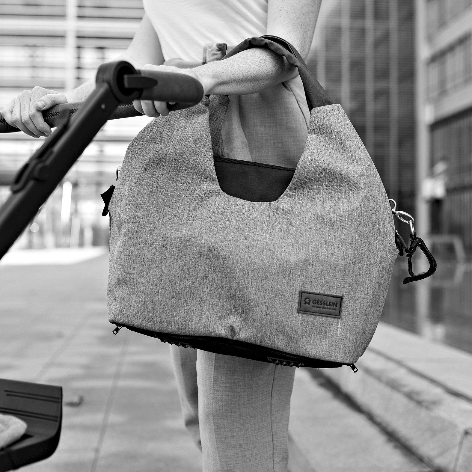 Gesslein Luiertas N°5, ijsblauw met aankleedkussen en flessenhouder, made in germany