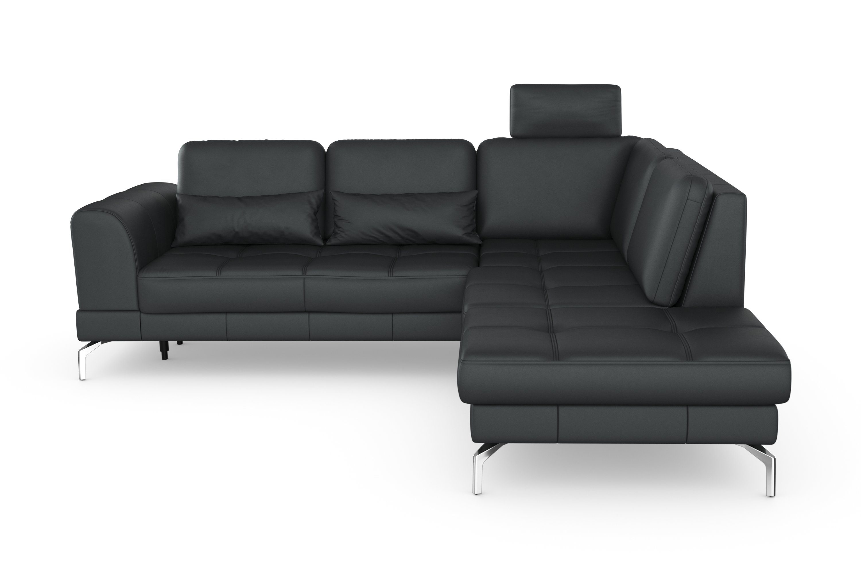 sit&more Hoekbank Bendigo L-vorm inclusief zitdiepteverstelling, bodemvrijheid 15 cm, in 2 pootkleuren