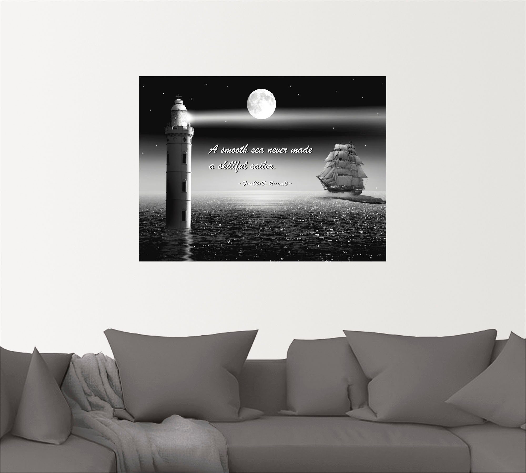 Artland Artprint Een rustige zee zeeman als poster, muursticker in verschillende maten