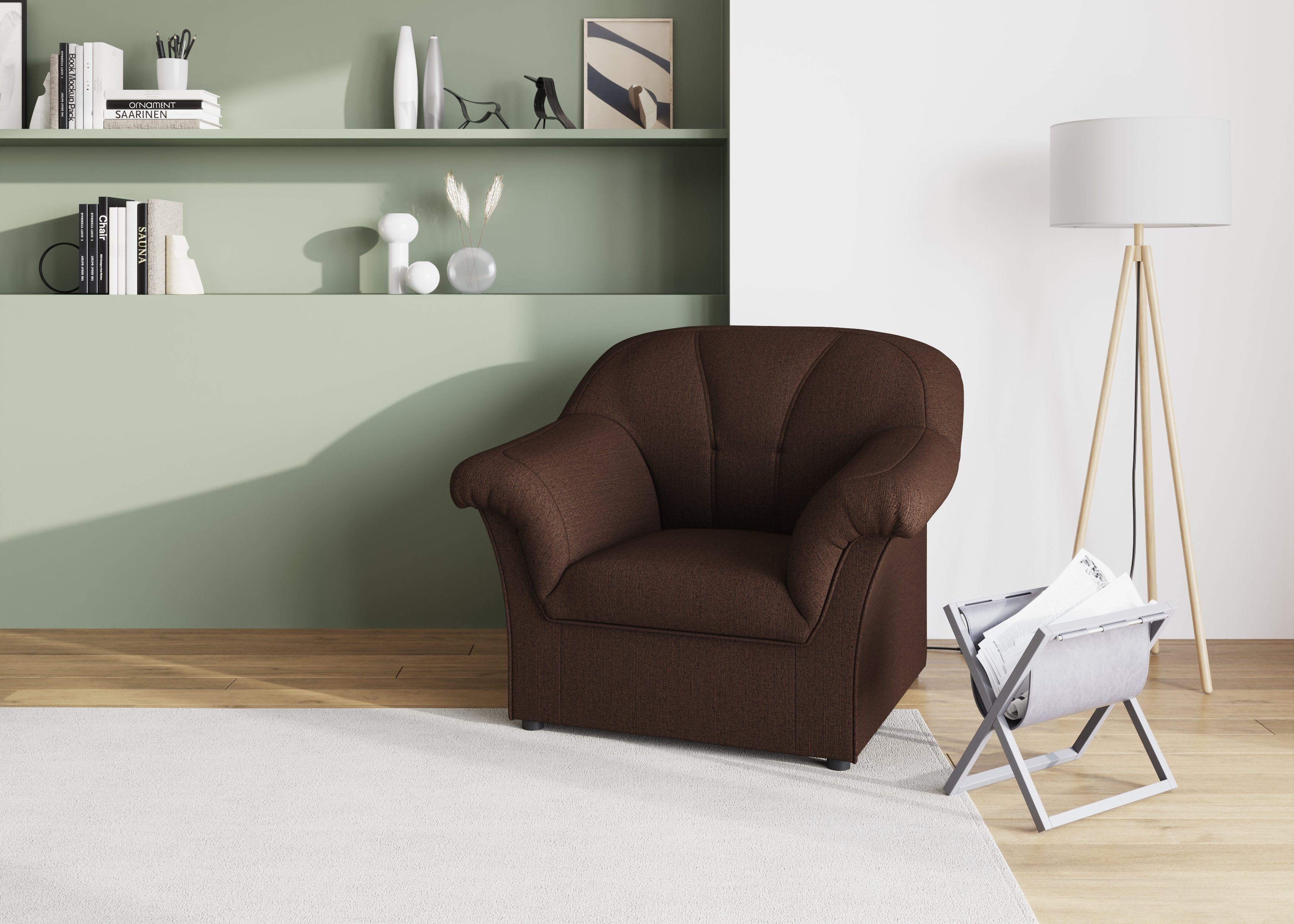 DOMO collection Fauteuil Pegnitz tijdloos, elegante armleuningen, comfortabel
