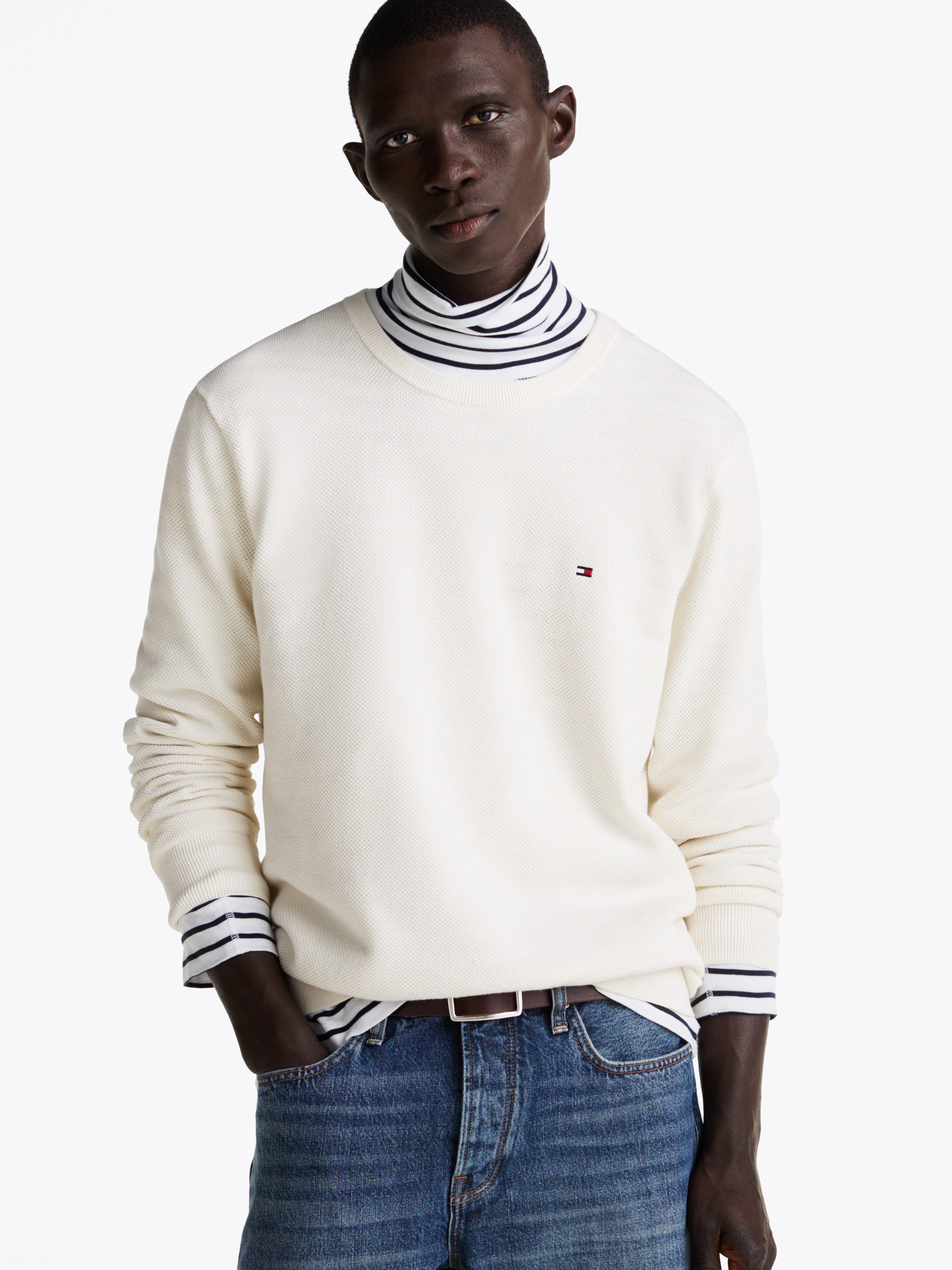 Tommy Hilfiger Trui met ronde hals ESSENTIAL STRUCTURE CREW NECK