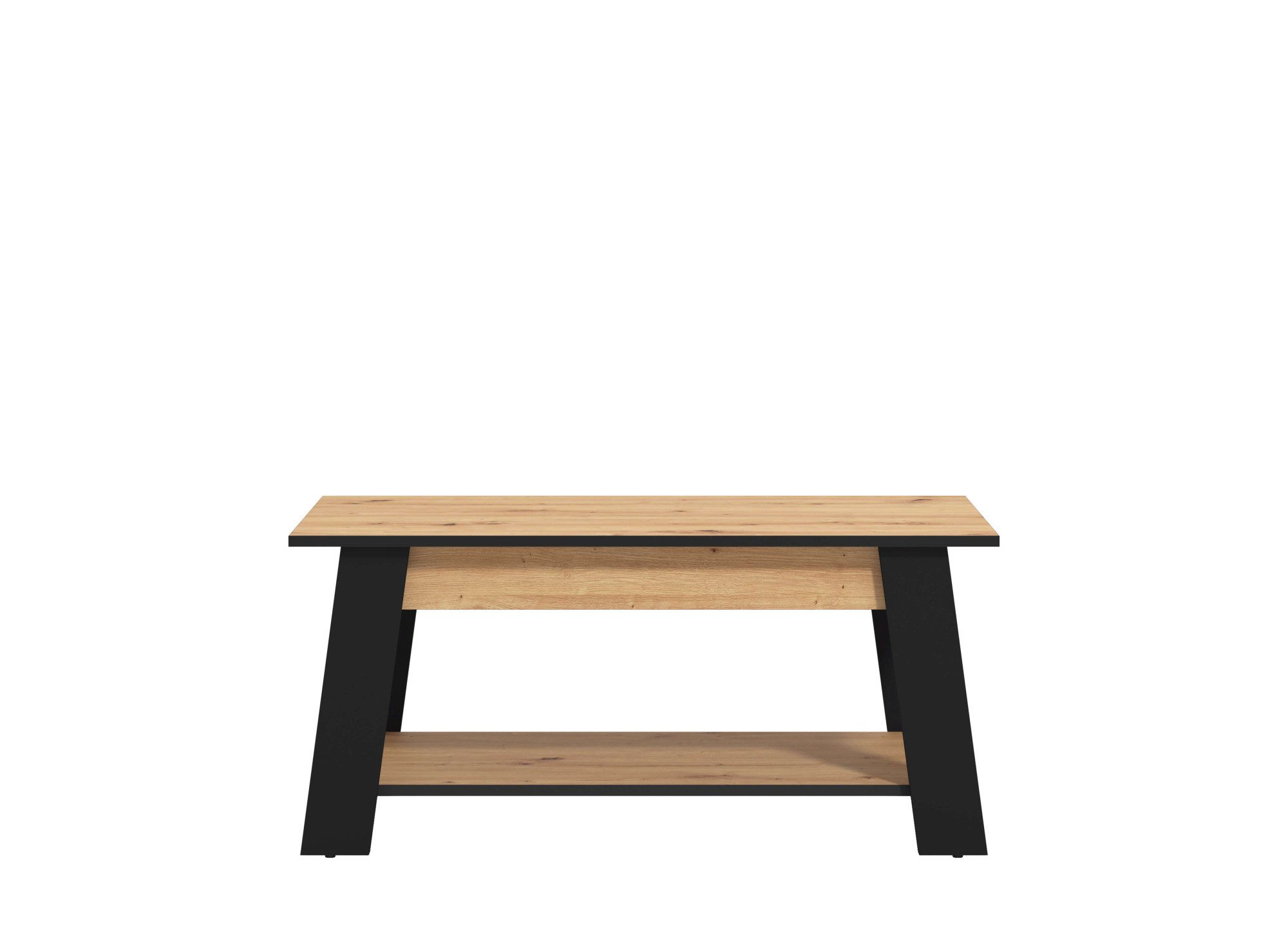 Home affaire Salontafel Piave salontafel, 101 cm, in trendy kleuren, modern met plank, rechthoekig, artisan eik, ideaal voor kleine ruimtes