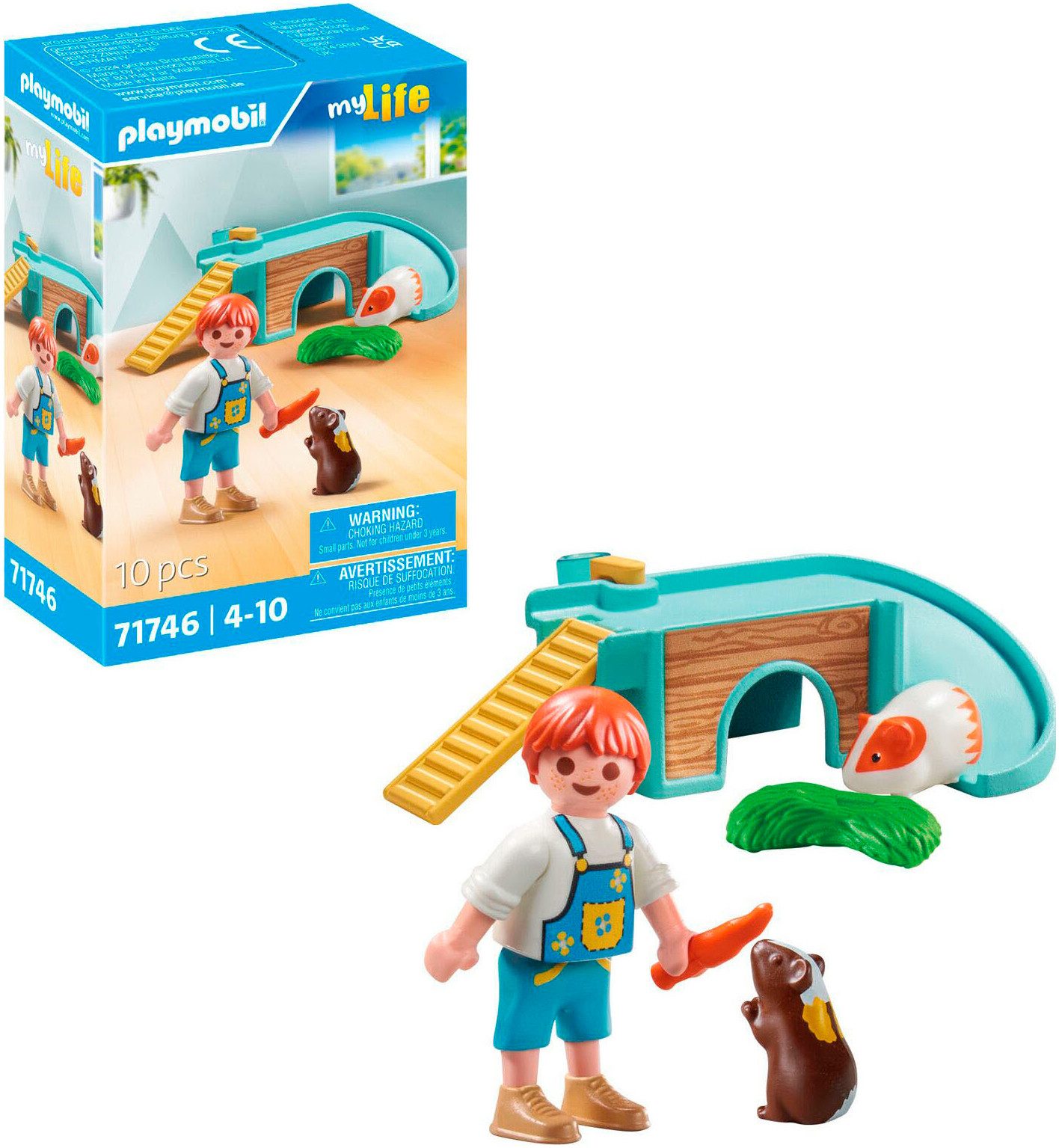 Playmobil® Constructie-speelset Junge mit Meerschweinchen (71746), Playmobil My Life (10-delig)