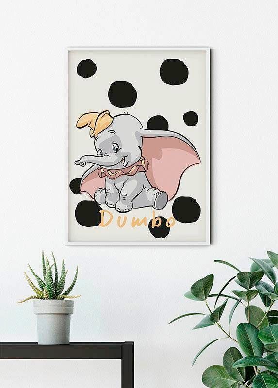 Komar Wanddecoratie Dumbo stippen Wanddecoratie voor de kinderkamer - zonder lijst (1 stuk)