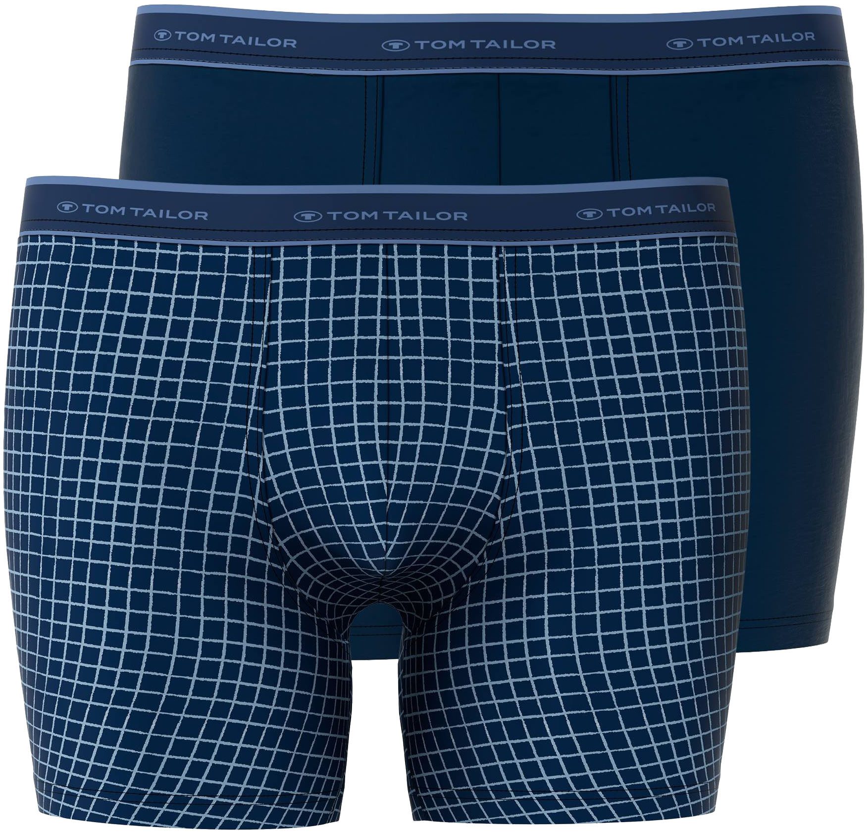 TOM TAILOR Lange boxershort met logoband (Set van 2)