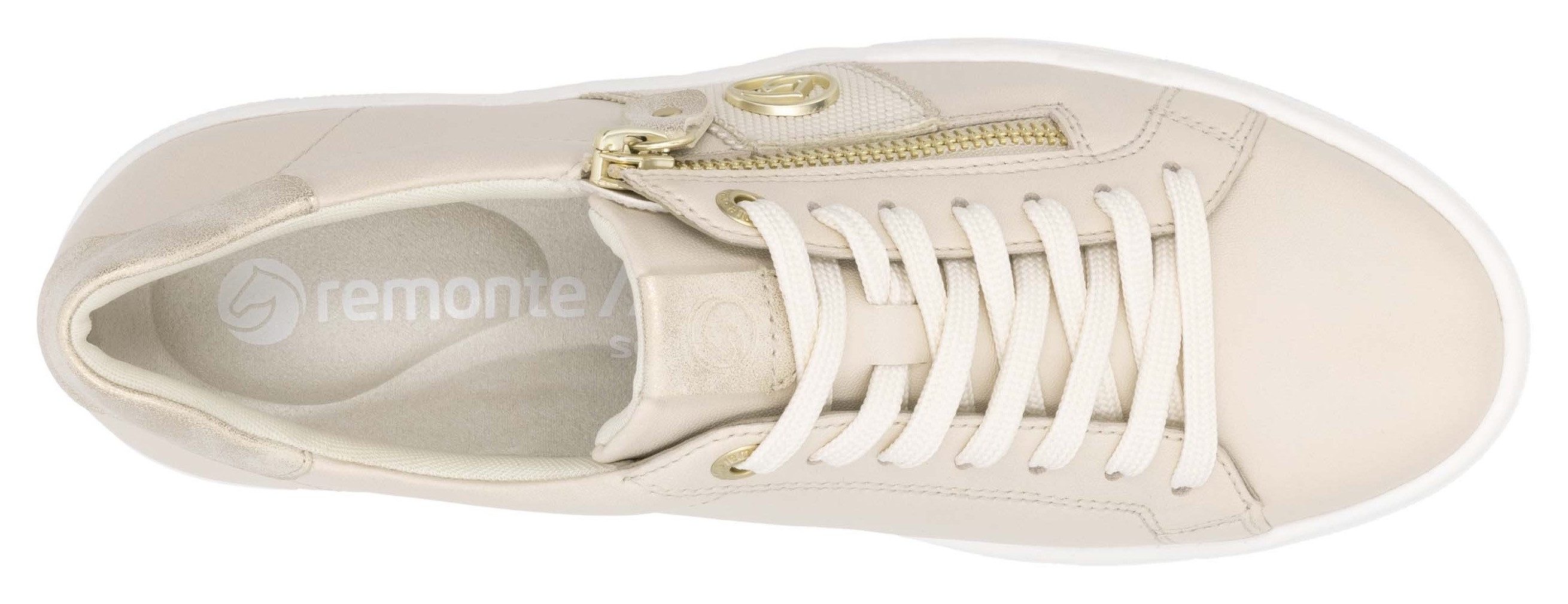 Remonte Plateausneakers , vrijetijdsschoen, lage schoen, veterschoen, uitneembare zachte inlegzool