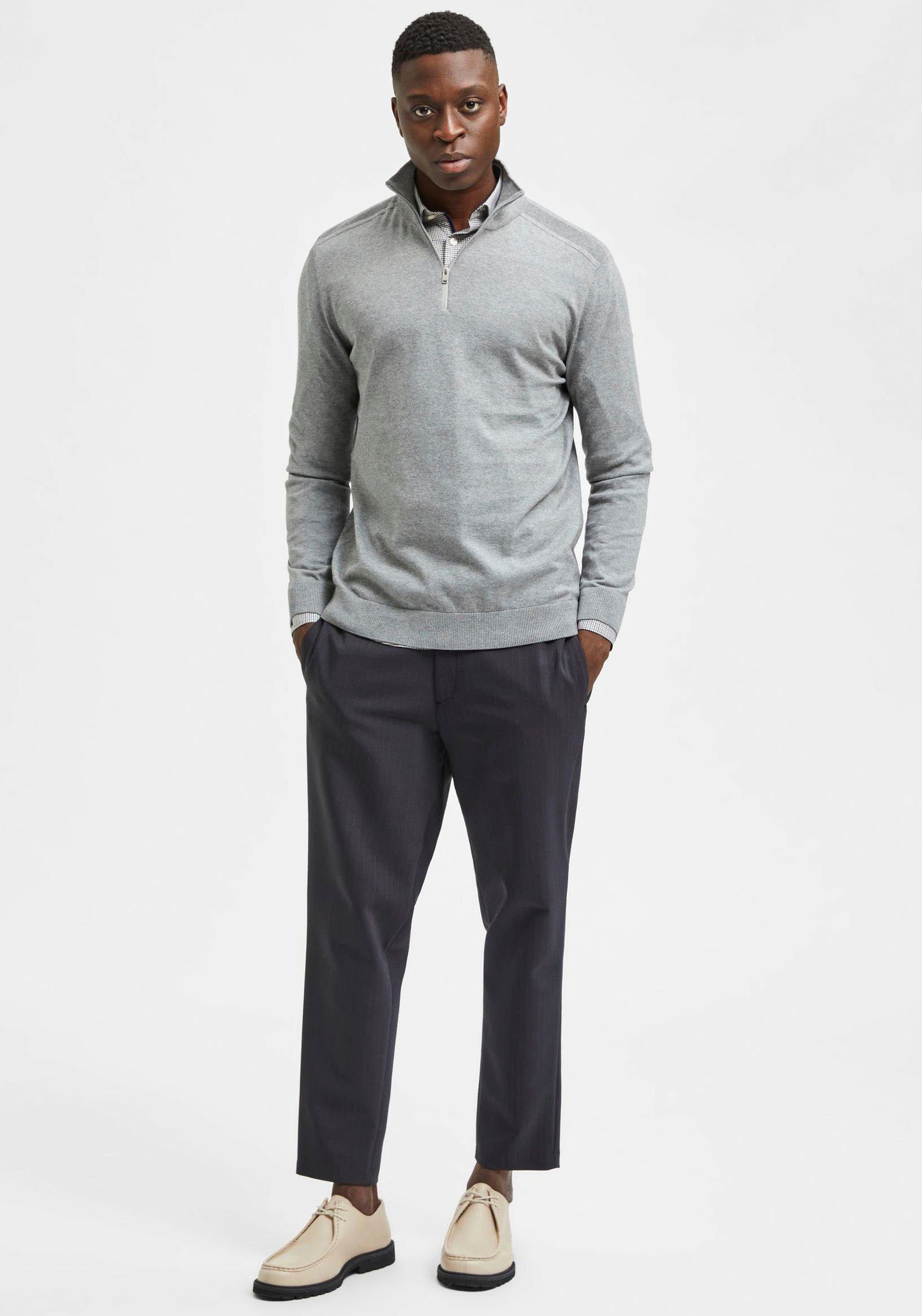 SELECTED HOMME Schipperstrui SLHBERG HALF ZIP CARDIGAN NOOS