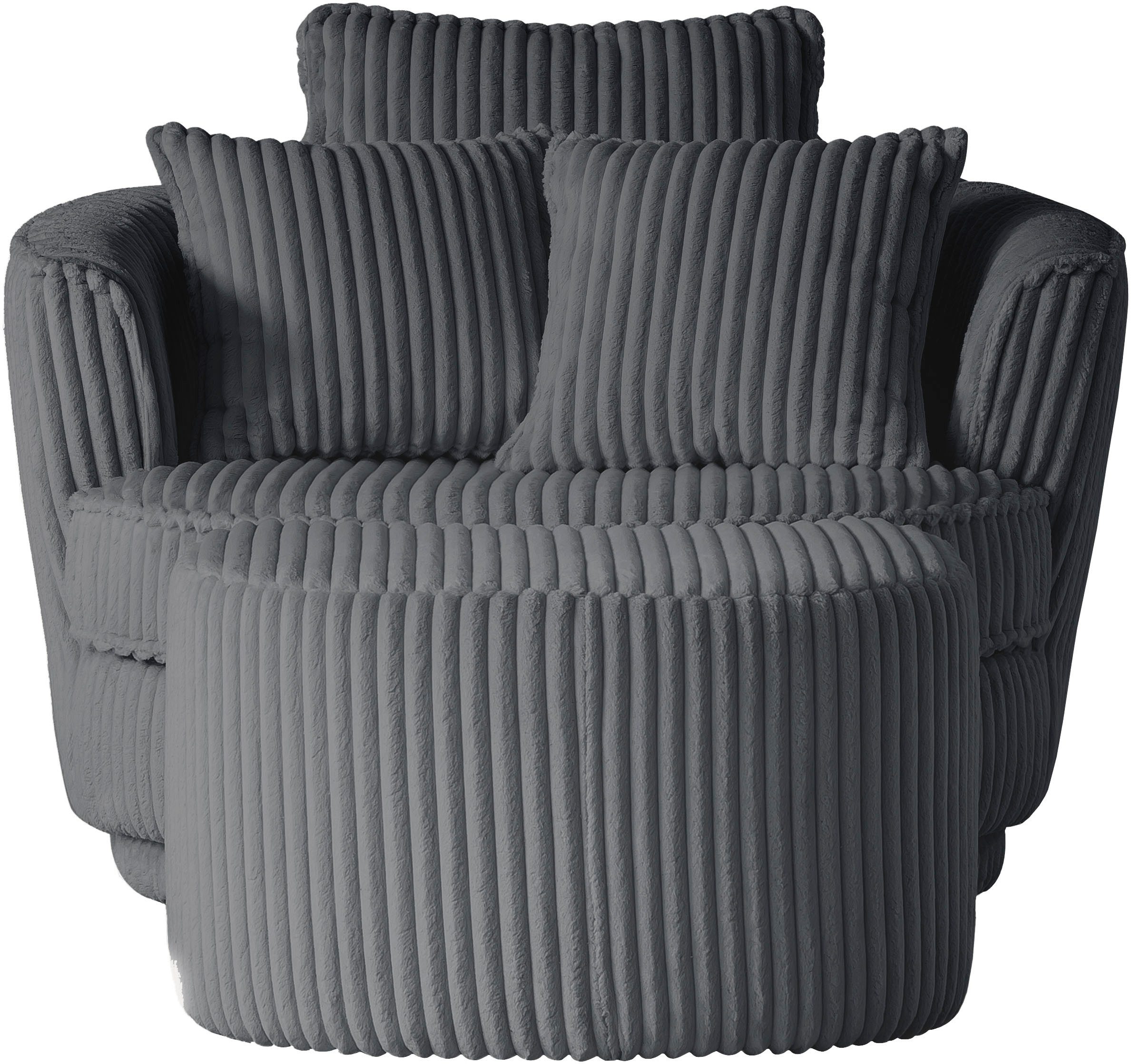 Leonique Draaibare fauteuil MAISIE, Love Seat XXL leesfauteuil, grote fauteuil met poef(2 stuks)