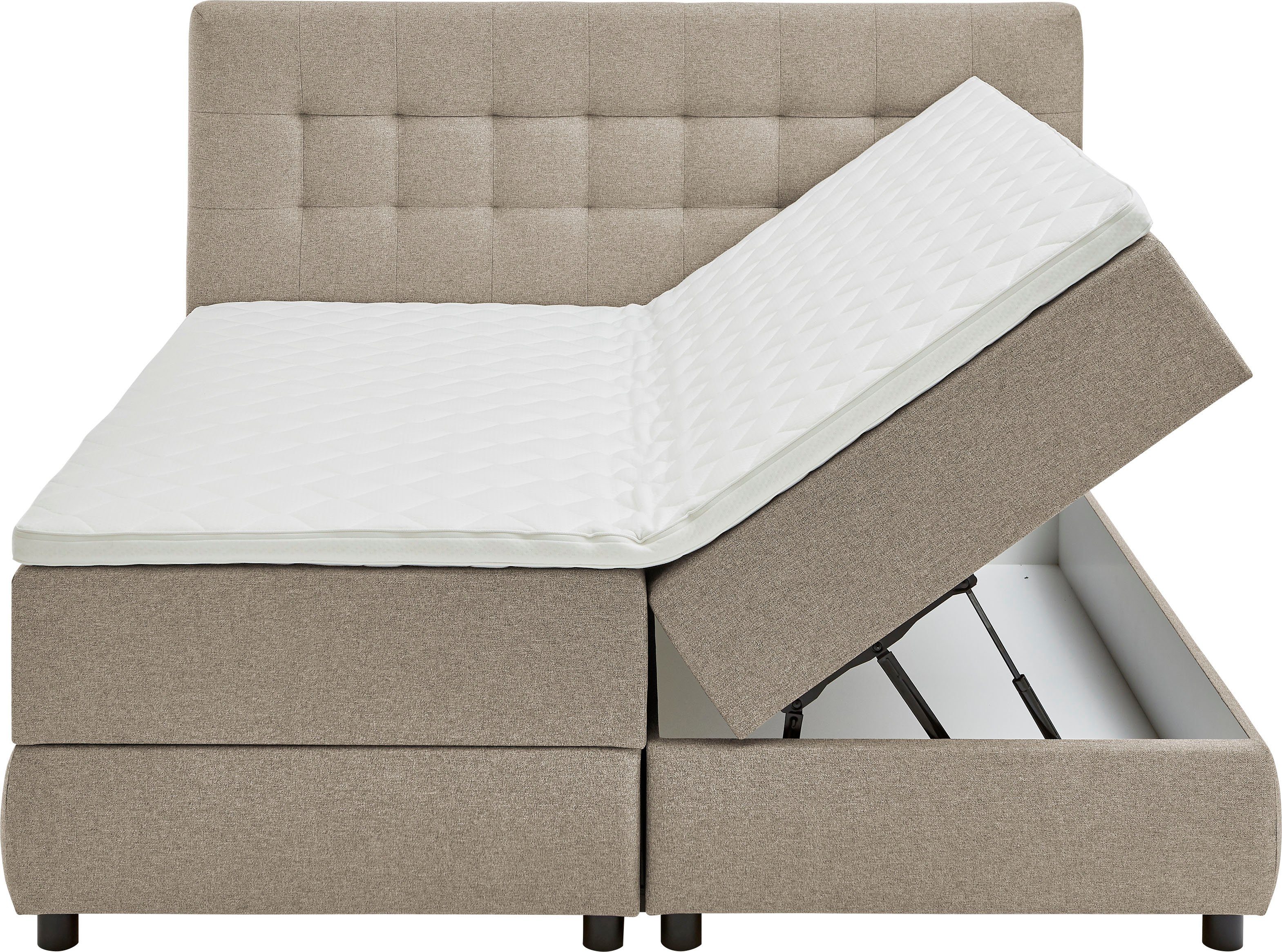 ATLANTIC home collection Boxspring Lilo inclusief bedkist en topper