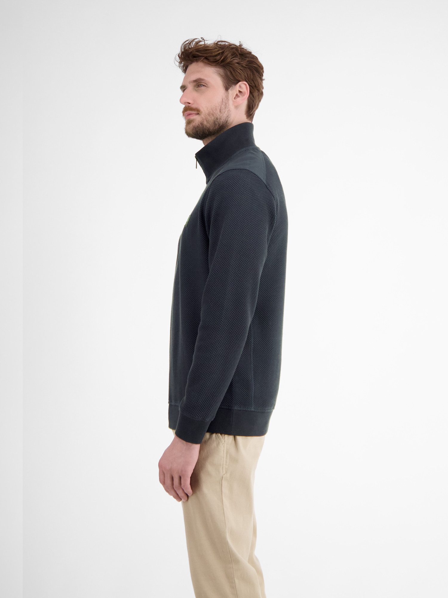 Lerros Sweatshirt LERROS Heren troyer in sportieve structuur