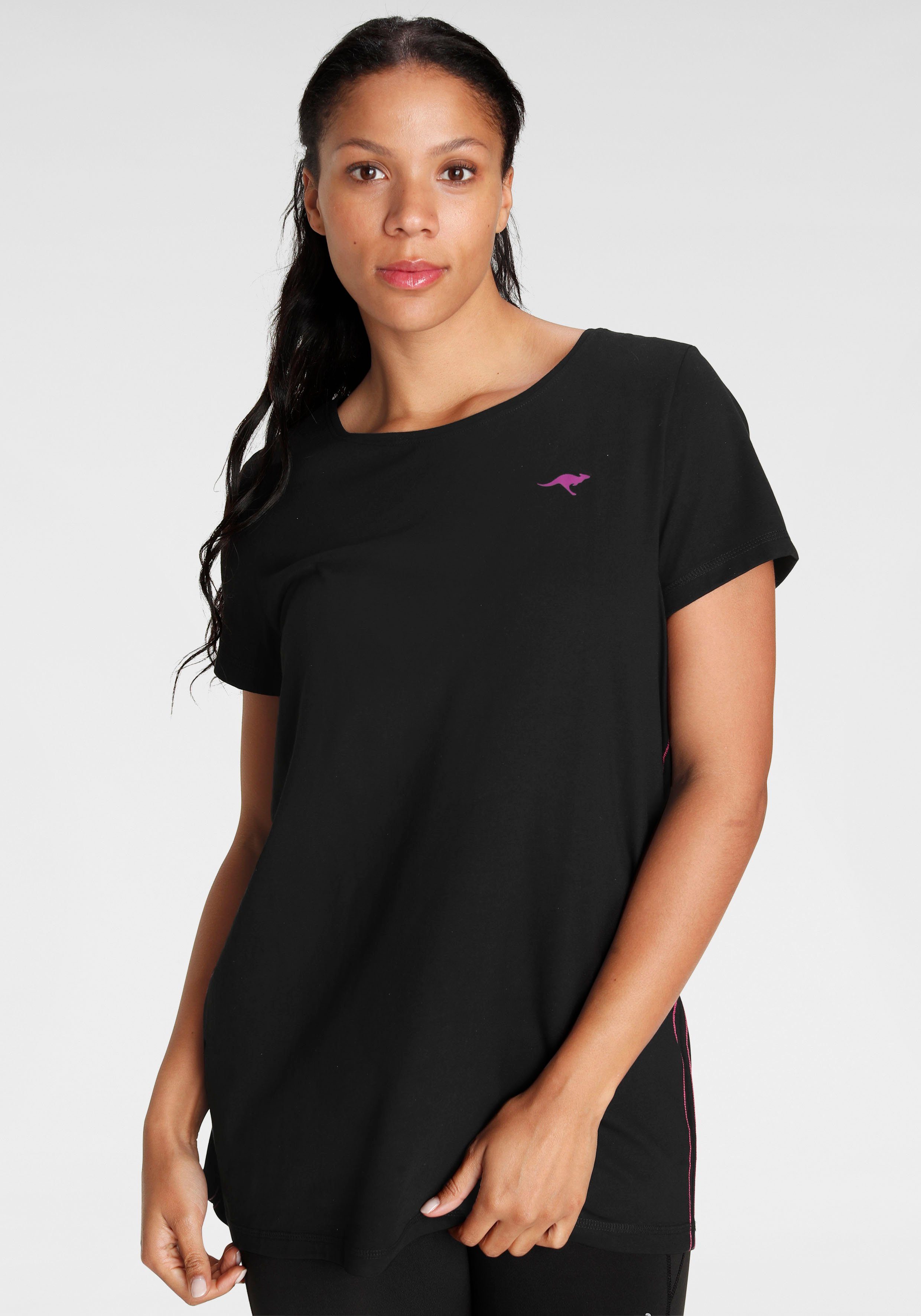 KangaROOS Lang shirt Korte mouw, figuuraccentuerende pasvorm (2-delig, Set van 2)