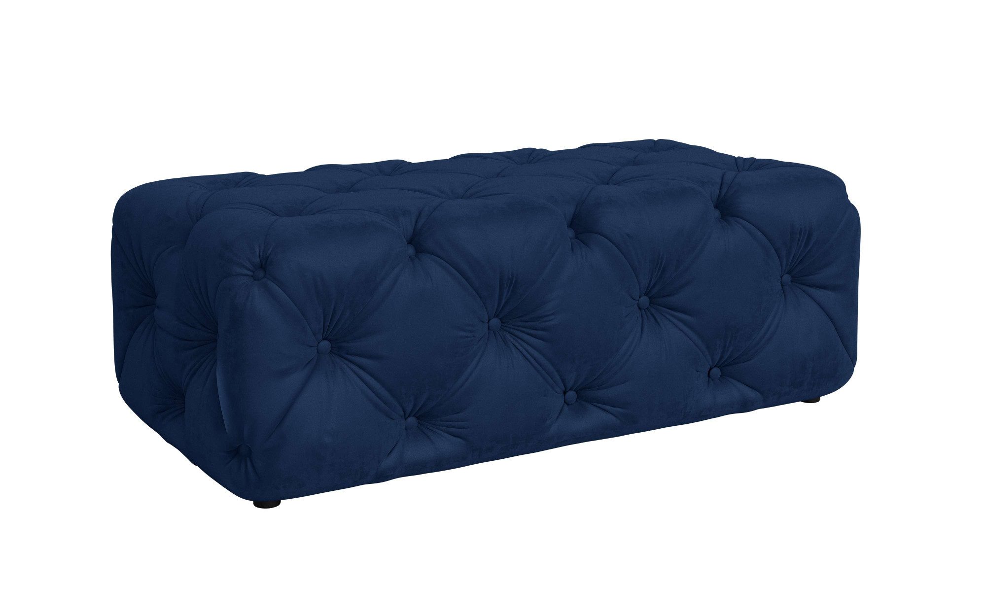 Places of Style Hocker FOLLINA Beklede poef met klassieke Chesterfield-knopafwerking