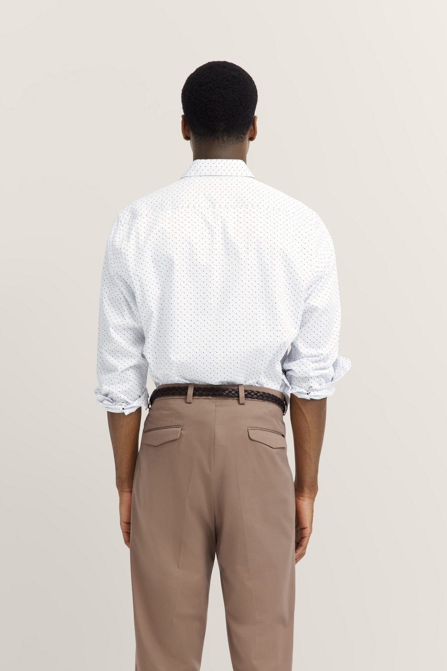 Bugatti Overhemd met lange mouwen in satijnlook en met onder-button-down kraag