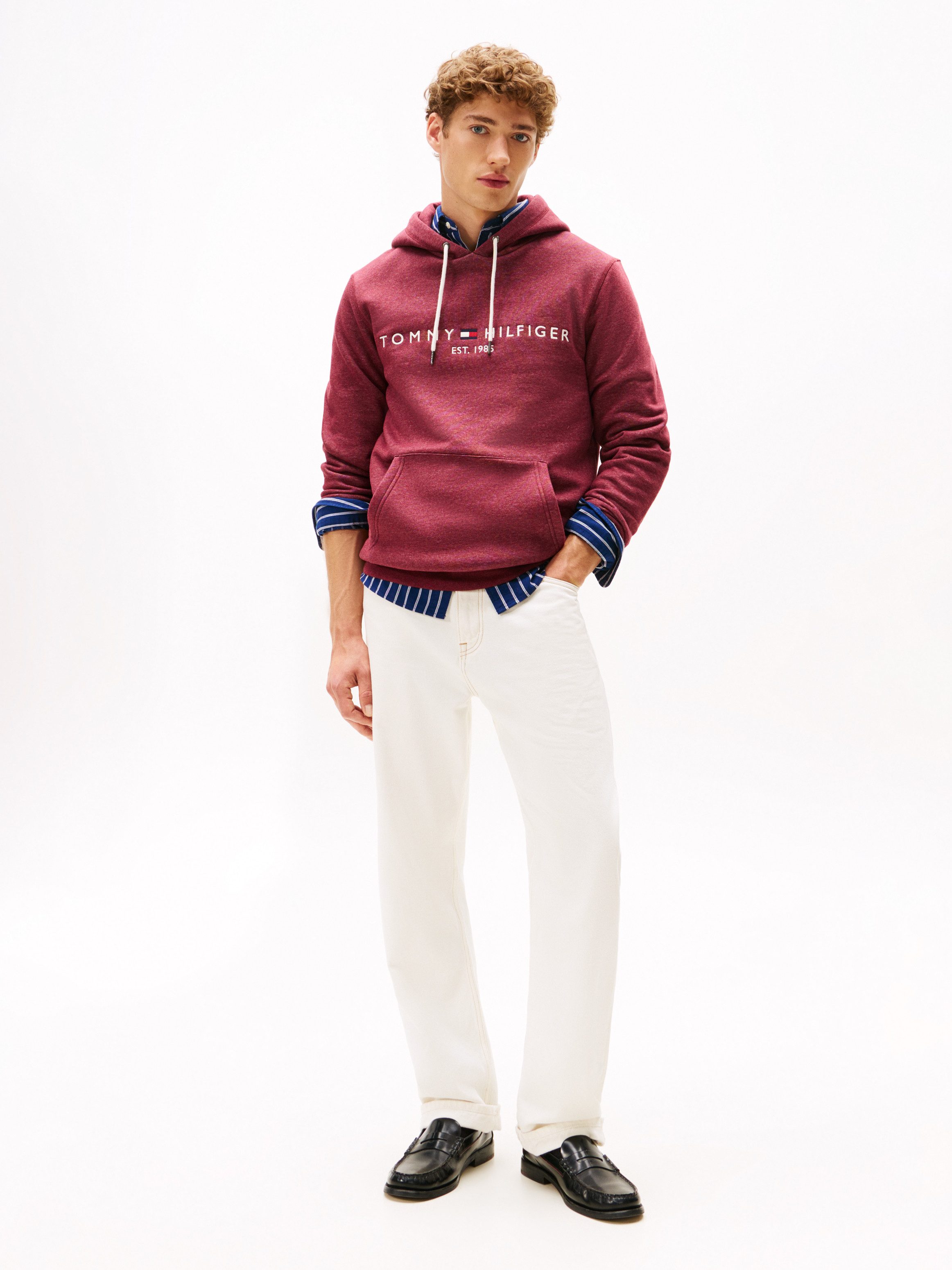 Tommy Hilfiger Hoodie TOMMY LOGO HOODY met capuchon en kangoeroezak