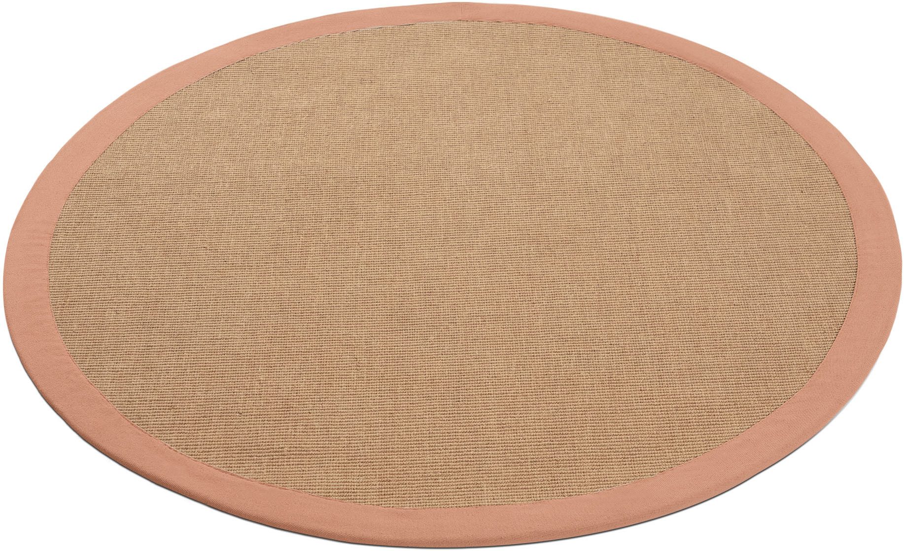 carpetfine Sisalkleed Sisal met gekleurd randdessin, antislip achterzijde
