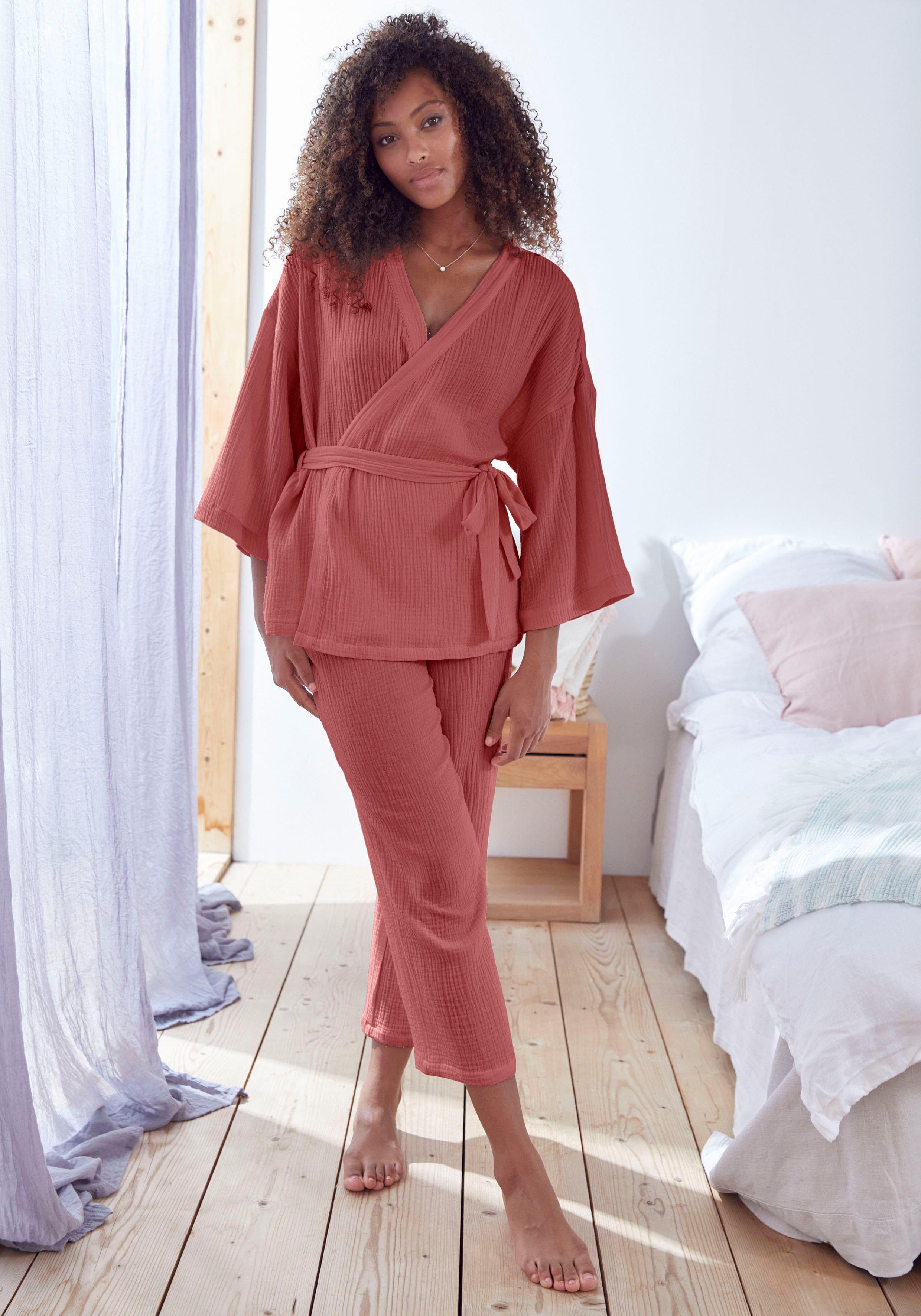 s.Oliver RED LABEL Beachwear Culotte van geweven mousseline stof