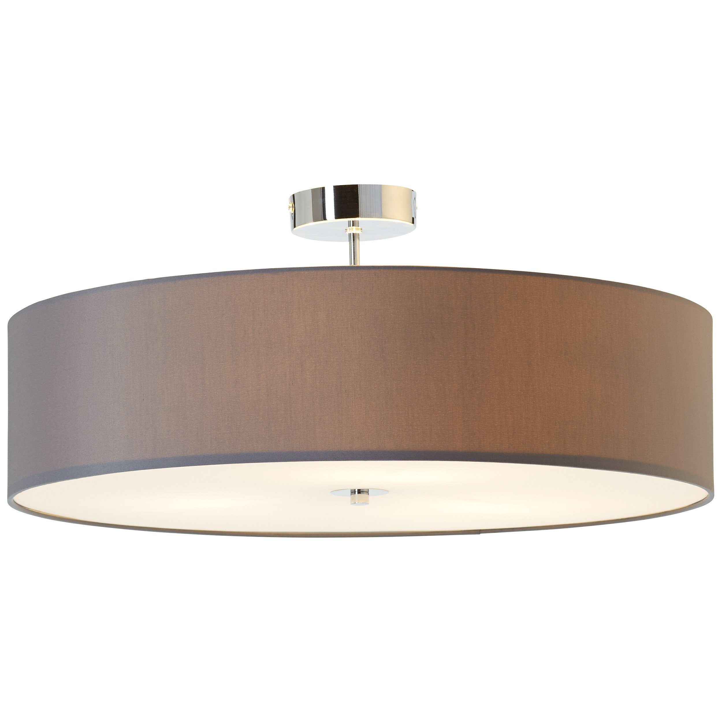 Brilliant Leuchten Plafondlamp ANDRIA met stofscherm, 26,5 cm hoogte, ø 60 cm, e27, metaal/textiel (1 stuk)