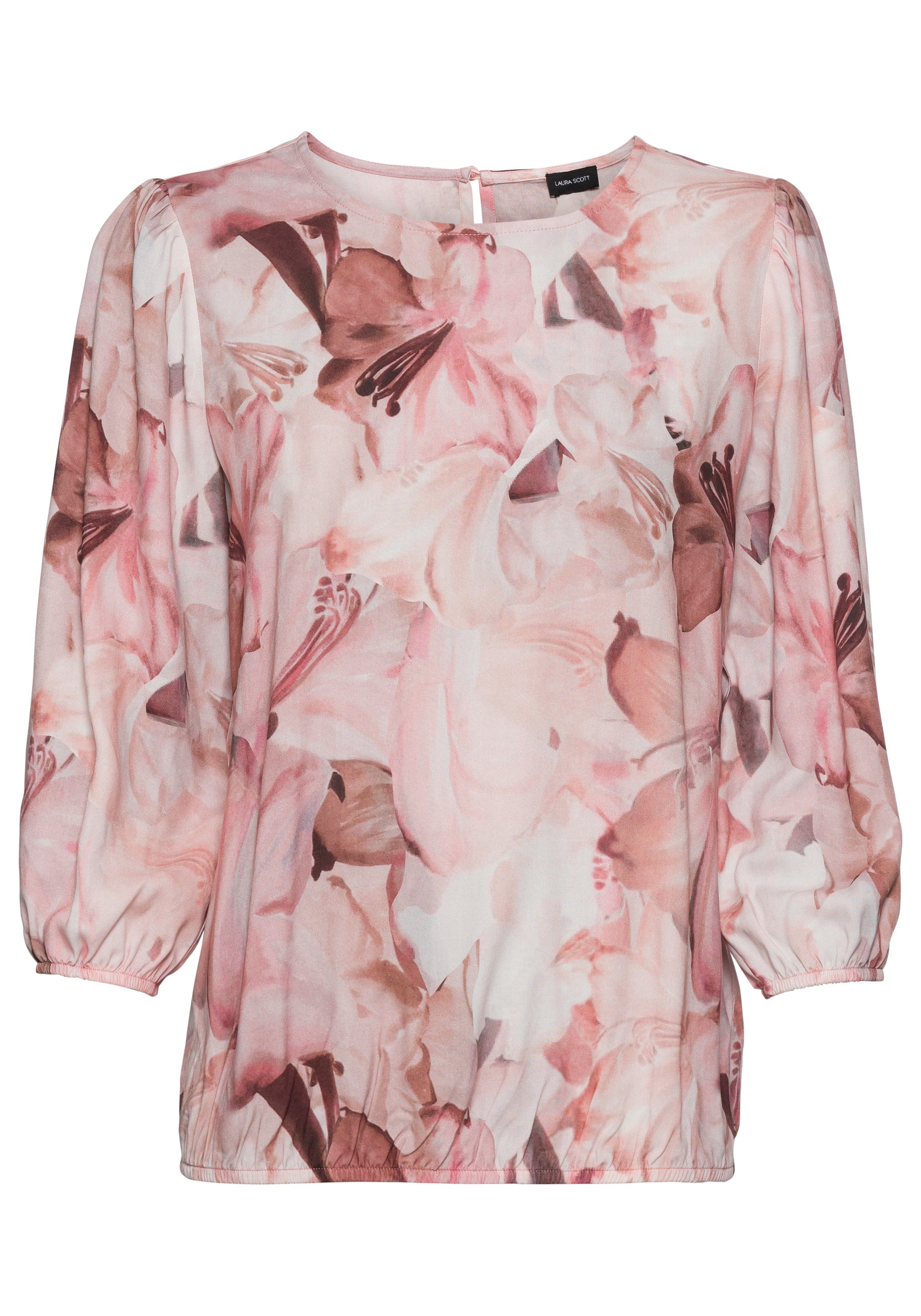 Laura Scott Gedessineerde blouse met elegante bloemenprint