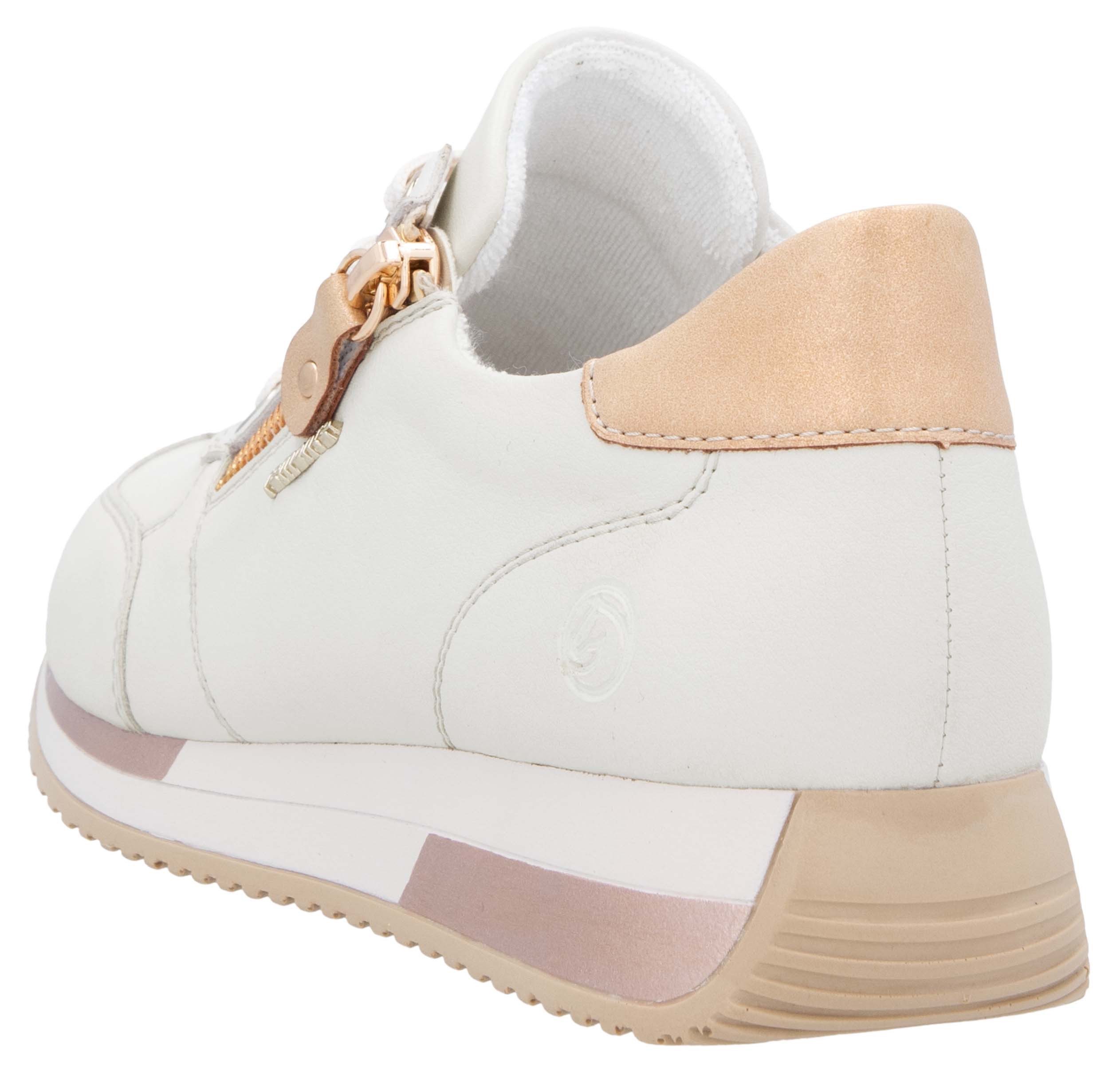 Remonte Sneakers met sleehak , vrijetijdsschoen, lage schoen, veterschoen in smalle vorm