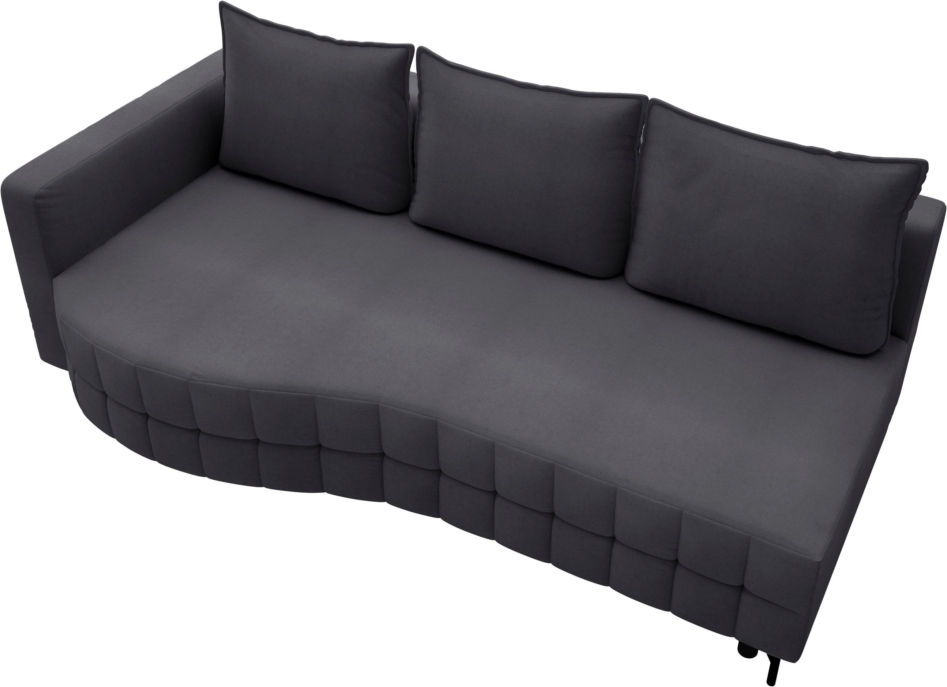 exxpo - sofa fashion Loungebank T wiggy slaapbank met bedfunctie en bedlade, comfortabele bonellvering, super zitcomfort, elegante vormtaal