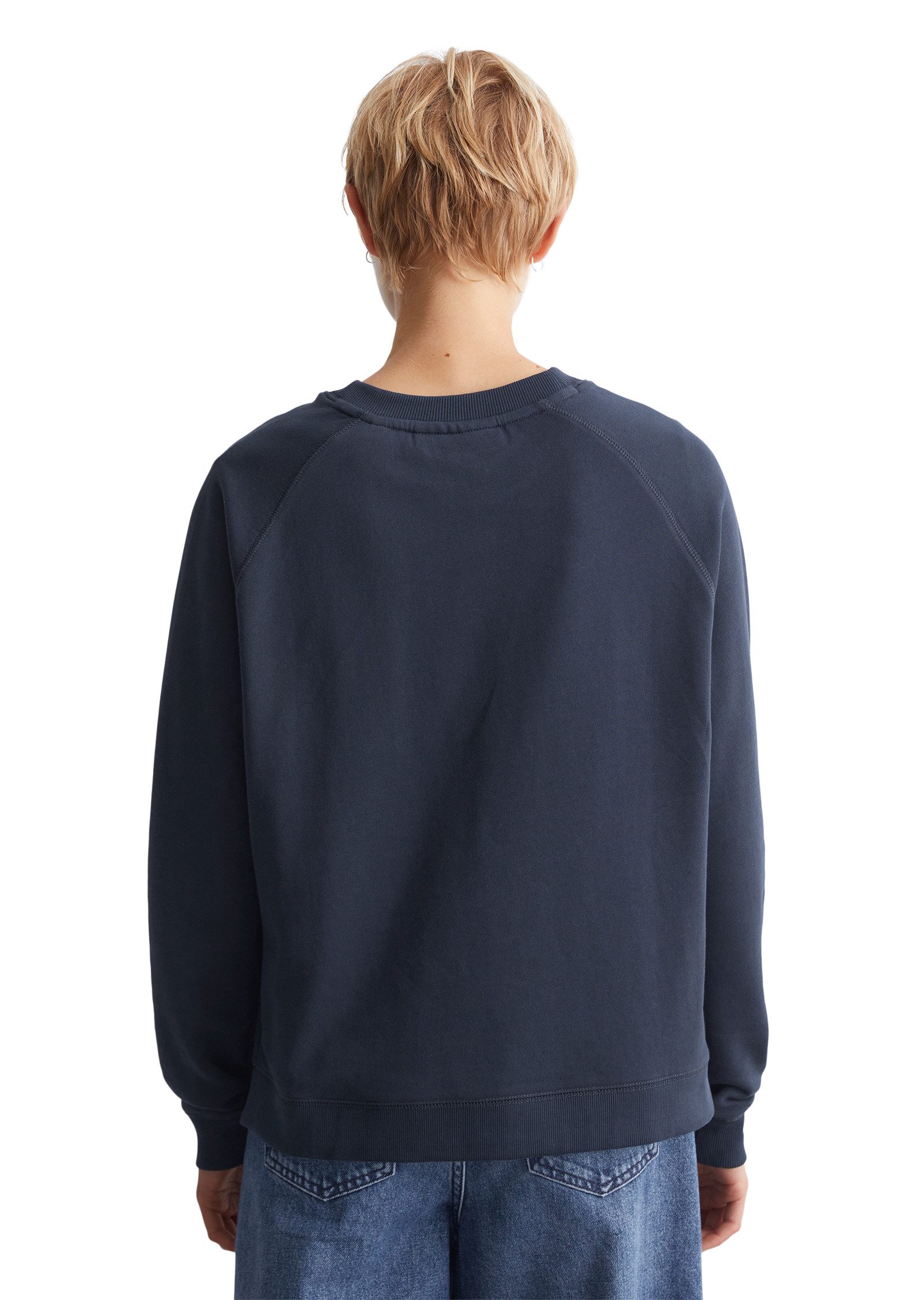 Marc O'Polo DENIM Sweatshirt In moderne O-vorm, losjes gesneden met raglanmouwen