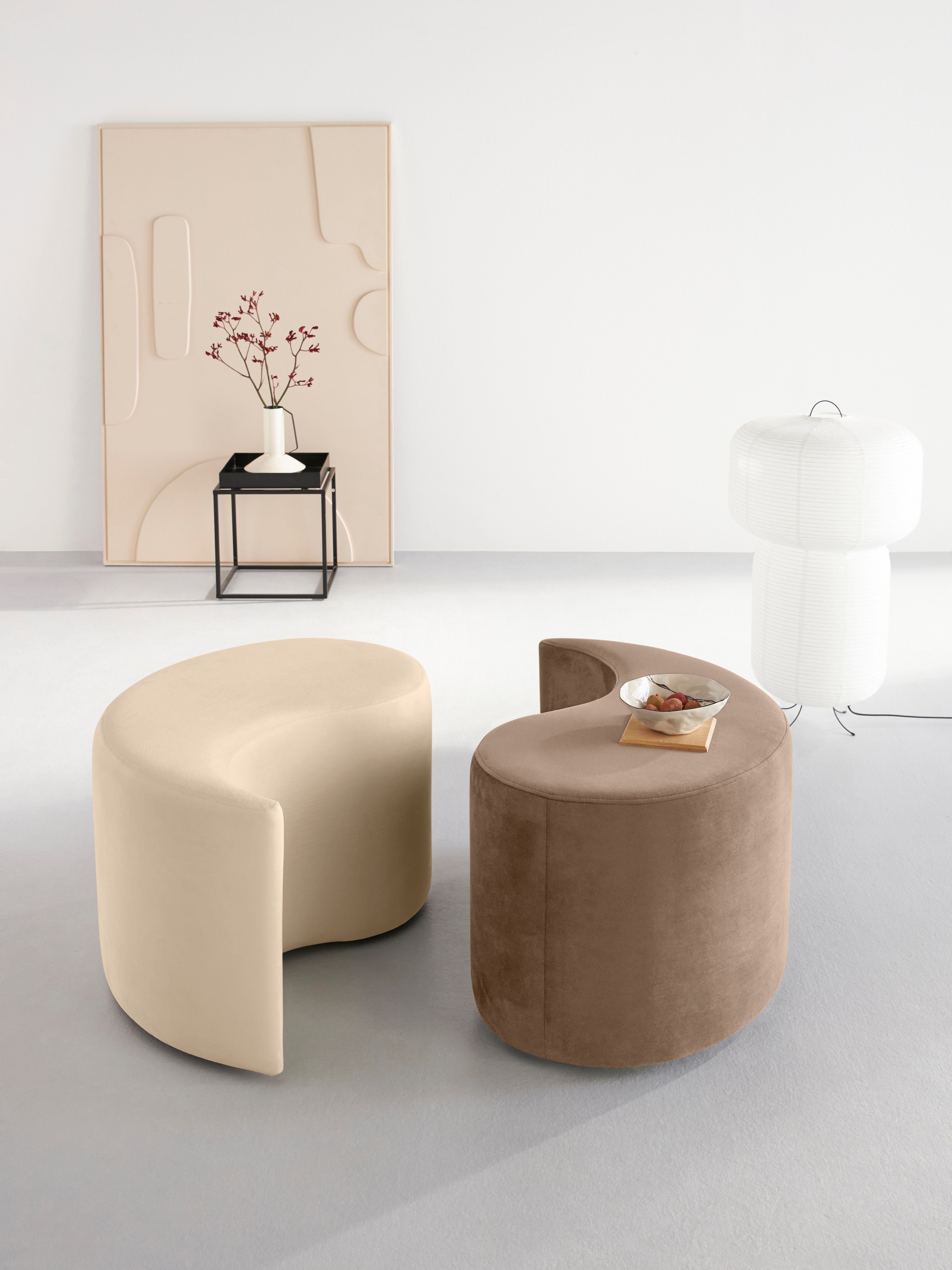 Home affaire Hocker Yin&Yang diameter 82 cm 2-delig, afzonderlijk plaatsbaar of yin-yang-look
