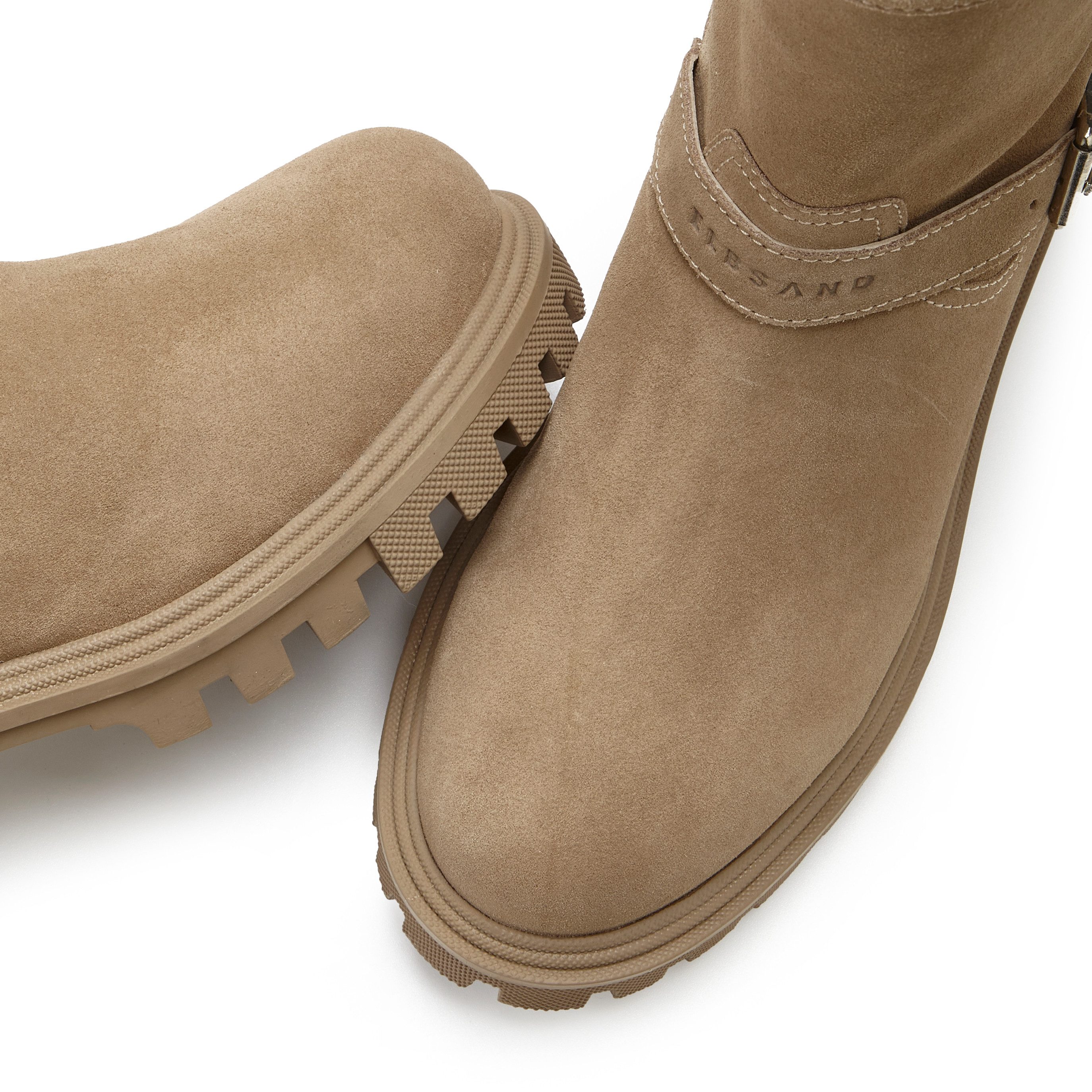 Elbsand Laarsjes van leer met trendy decoratieve gespen, laarzen, boots