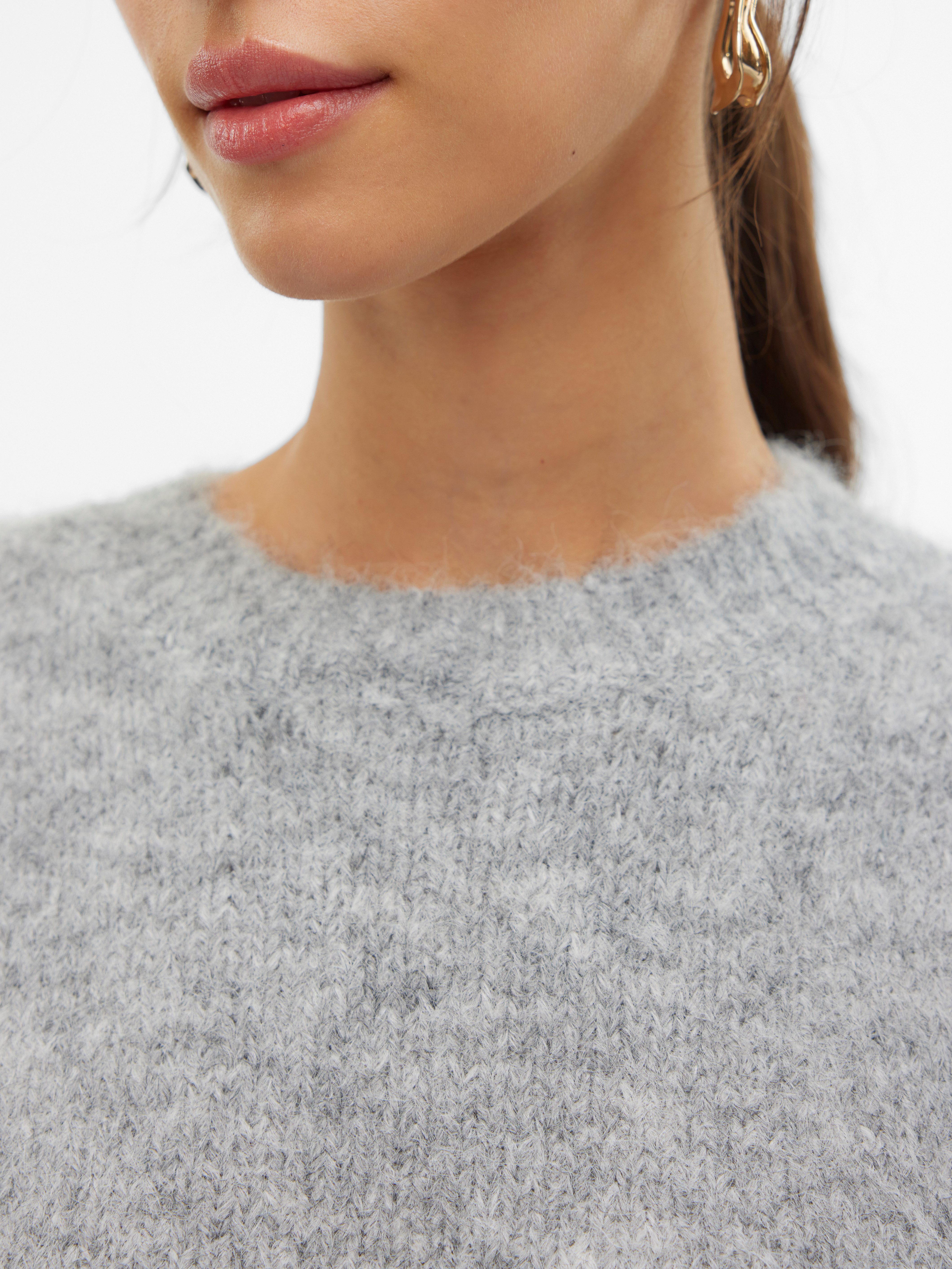 Vero Moda Gebreide trui VMNOVAH SS O-NECK PUFF PULLOVER GA NOOS