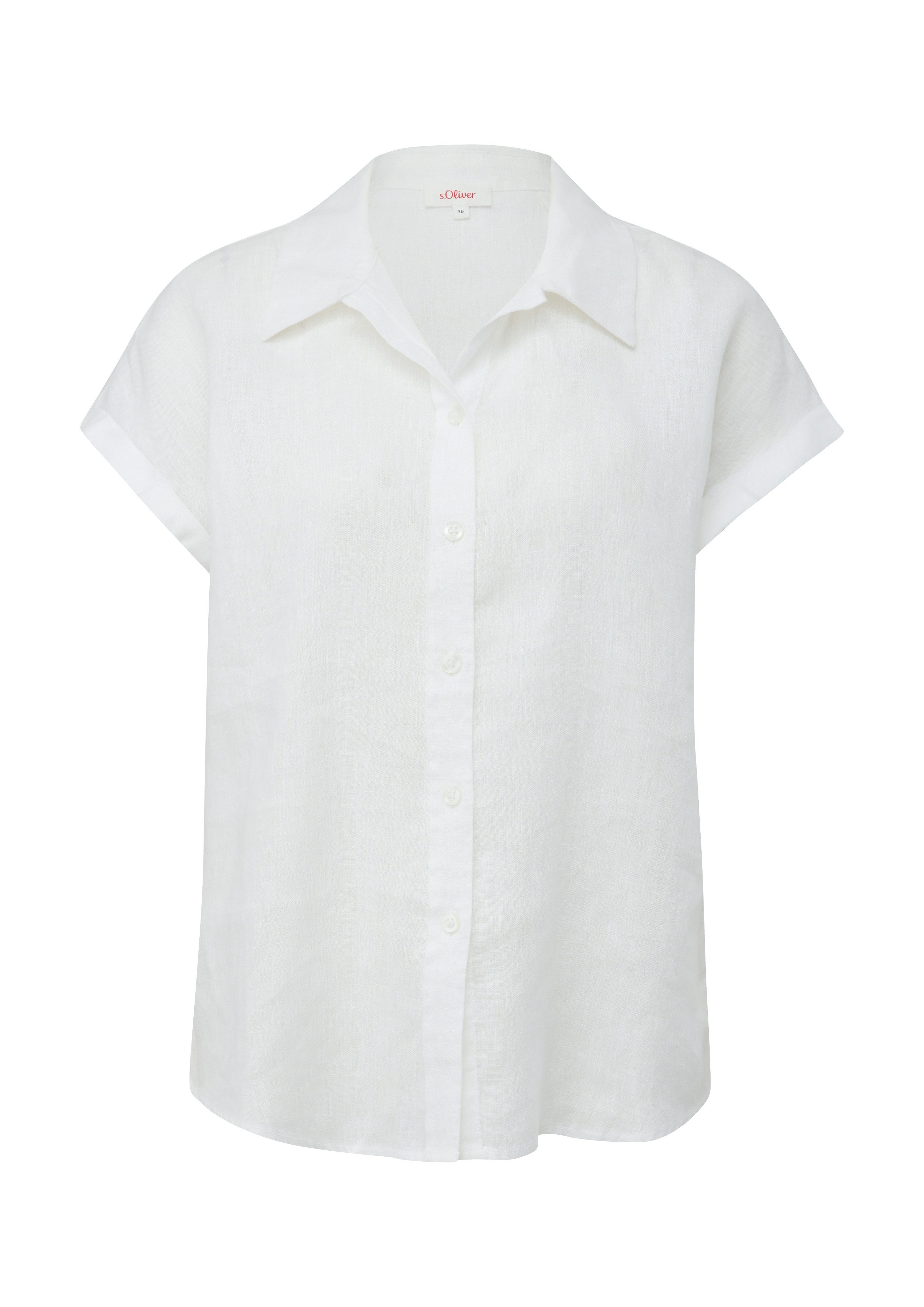 s.Oliver Blouse met korte mouwen van linnen