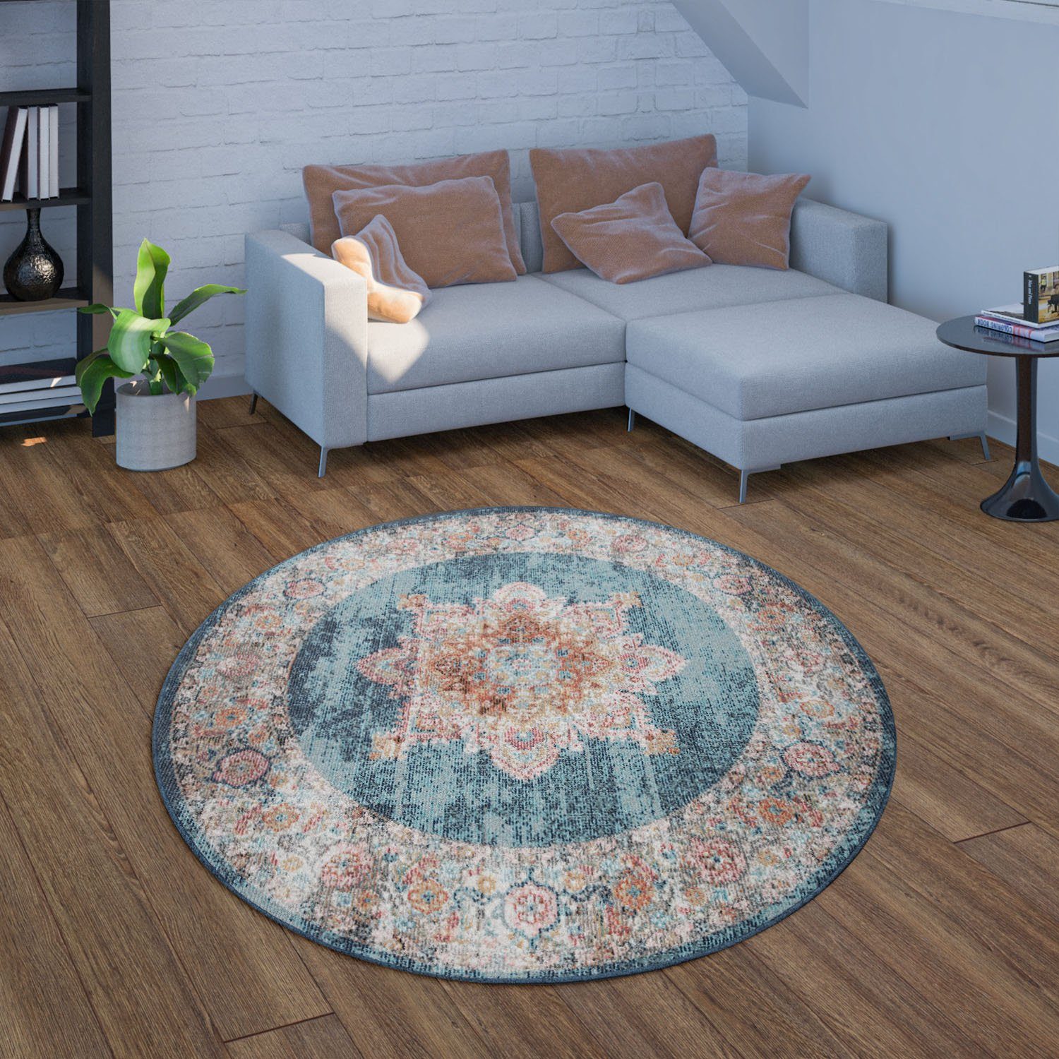 Paco Home Vloerkleed Torres 275 Korte pool, oriënt-look, vintage-design, geschikt voor binnen en buiten