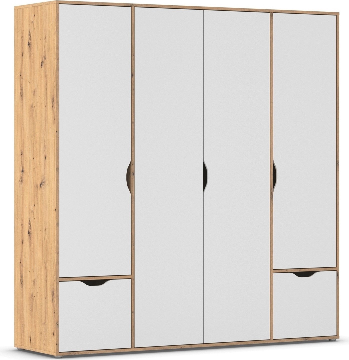 Rauch Draaideurkast Kledingkast Kast Garderobe Wasmand NARAI met Laden Greefaansluitingen voor een greeploze look TOPSELLER MADE IN GERMANY