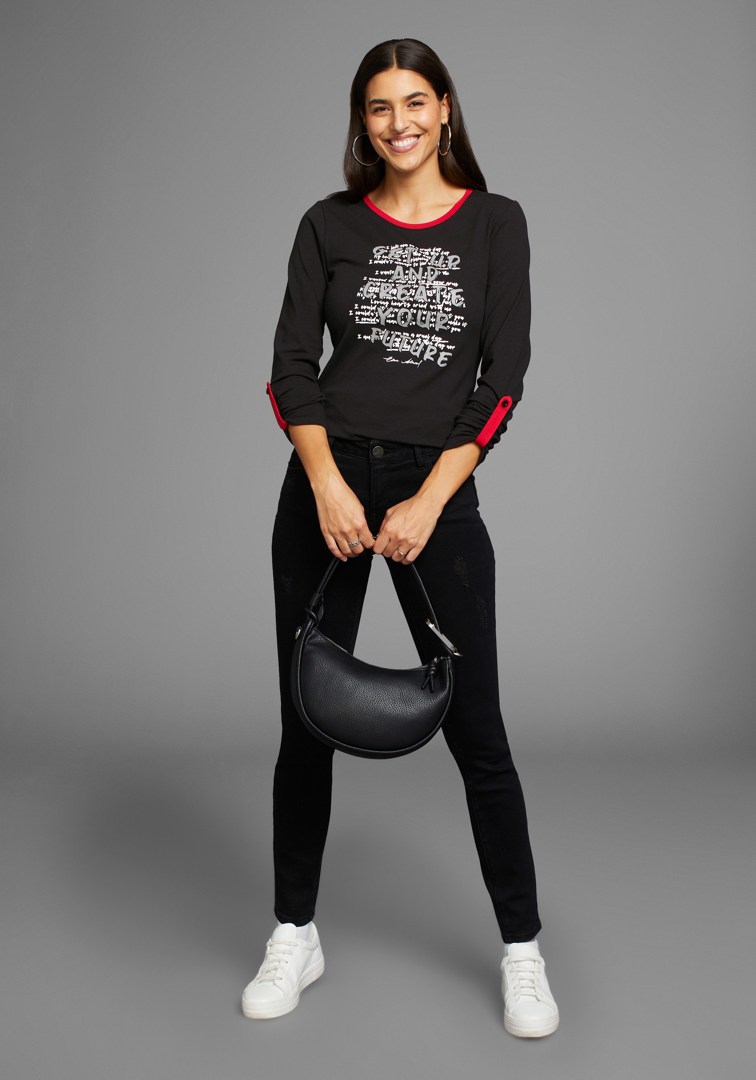 Laura Scott Shirt met 3 4 mouwen
