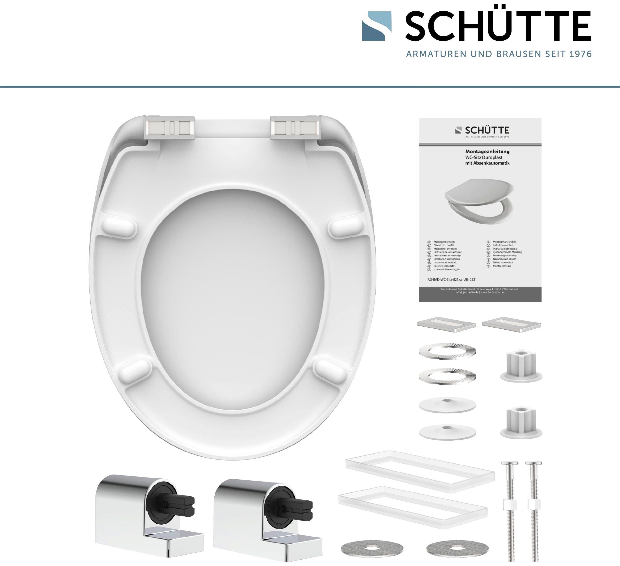 Schütte Toiletzitting White Duroplast, met soft-closemechanisme