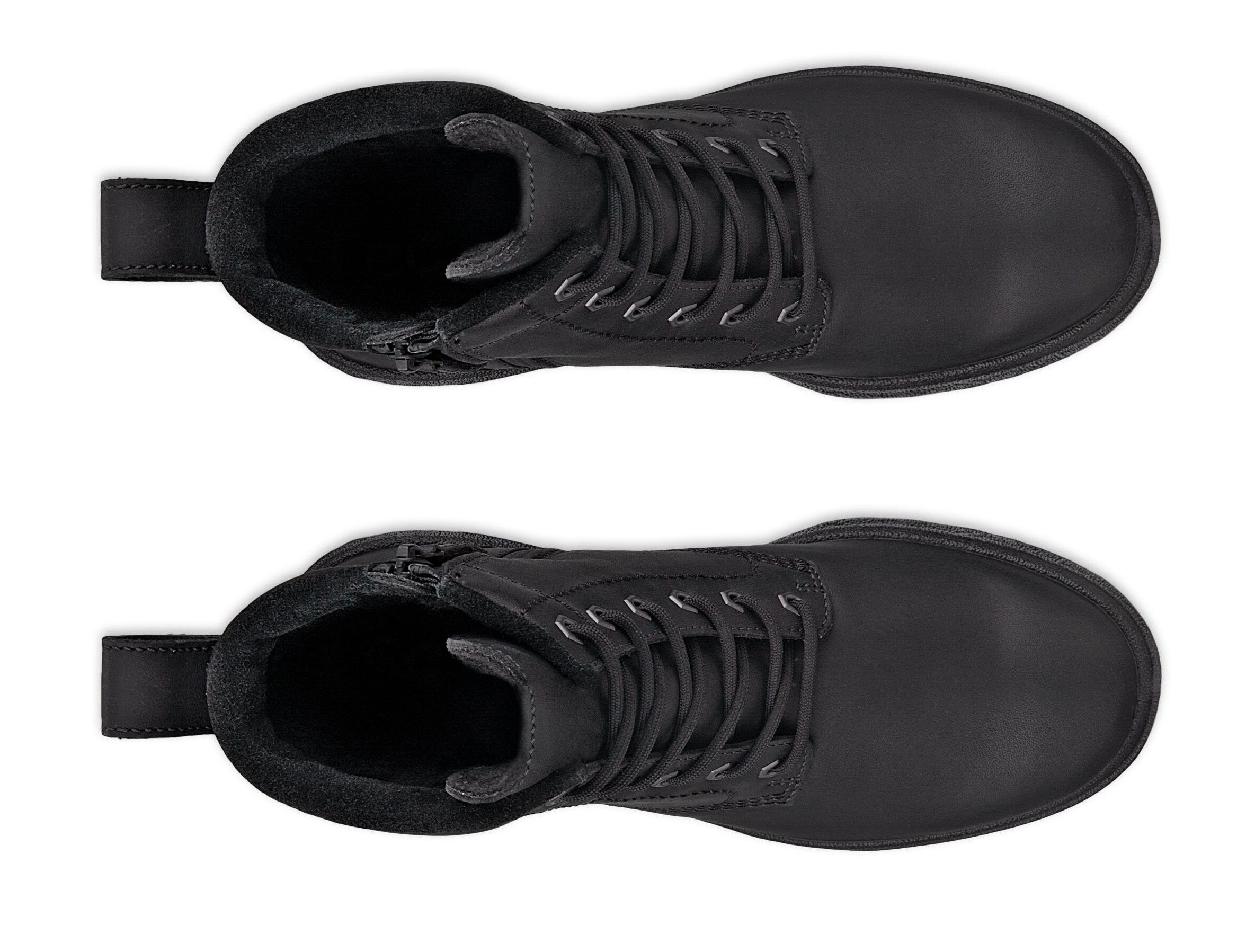 Ecco Hoge veterschoenen Grainer W ankle boot, winter boots, block heel, with lambswool lining