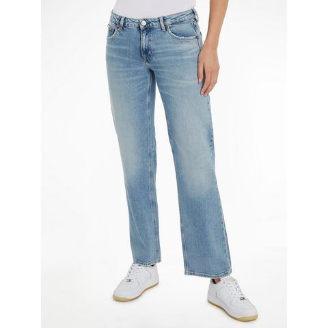 TOMMY JEANS Straight jeans SOPHIE LW STR BH4116 met -logobadge & merklogo