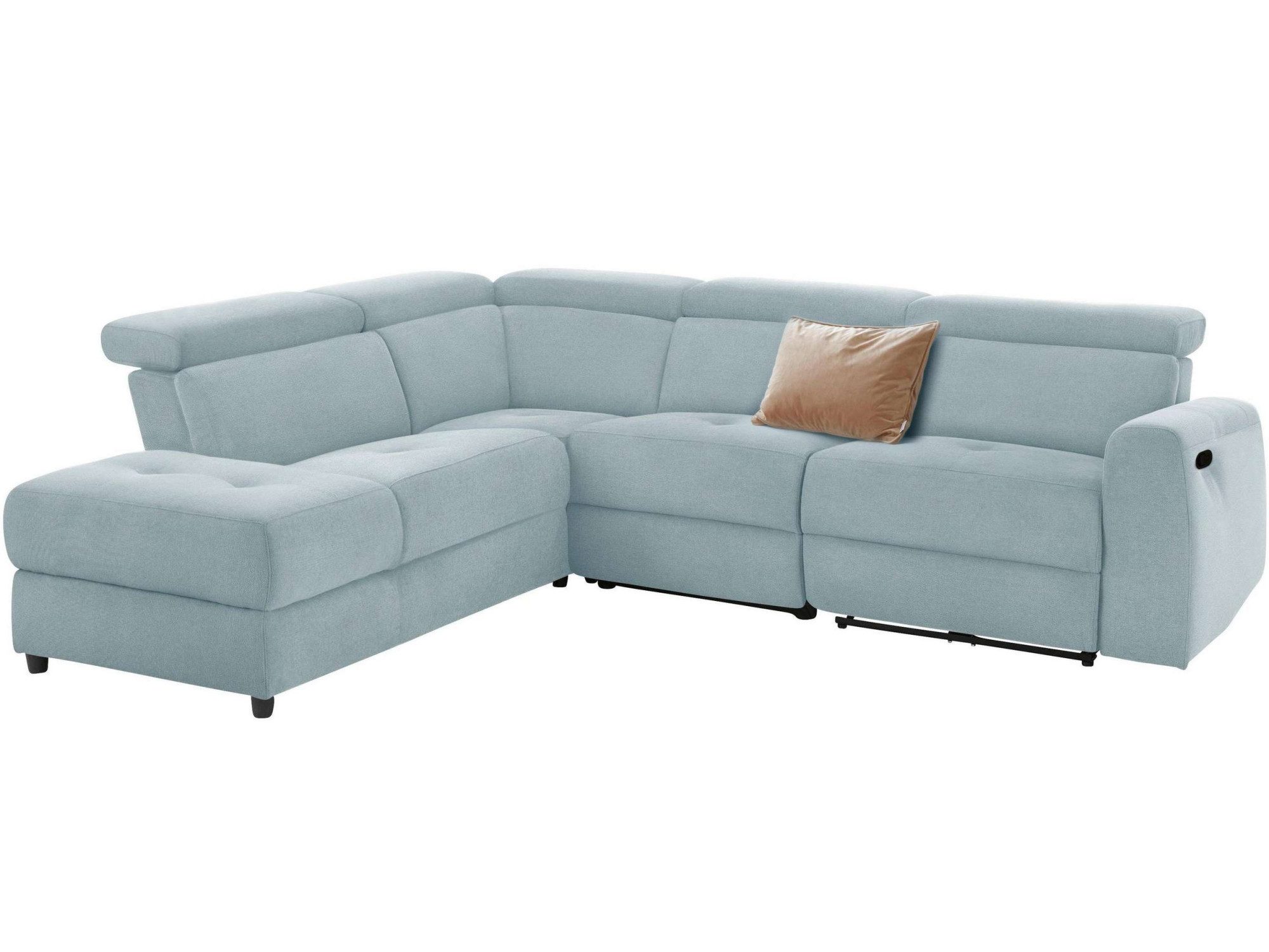 Home affaire Hoekbank Sentrano, L-vorm, 273 cm, man. of electr. relaxfunctie en usb/kopverstelling