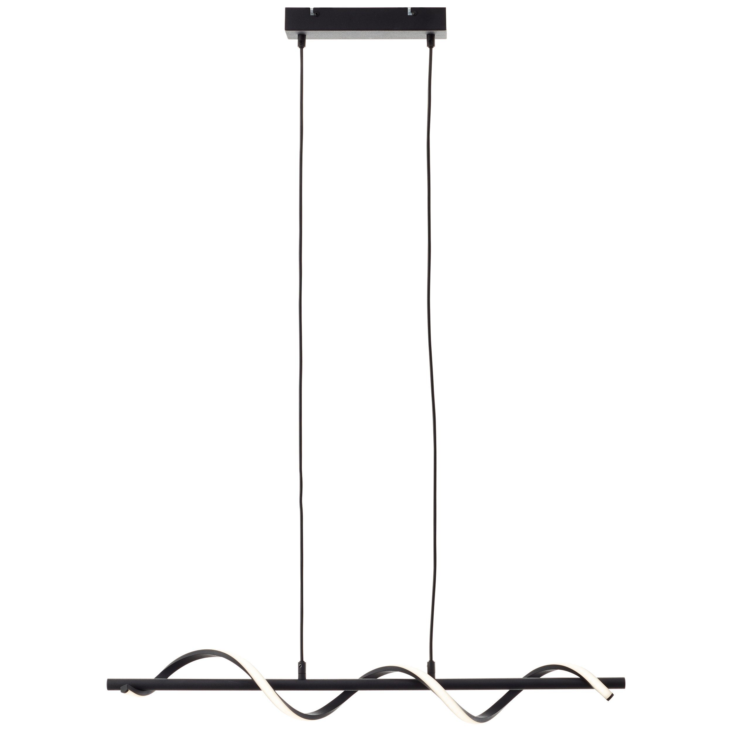 Brilliant Leuchten Led-hanglamp Eunice 80 cm breed, 2600 lumen, 4000 k, in hoogte verstelbaar, mat zwart (1 stuk)
