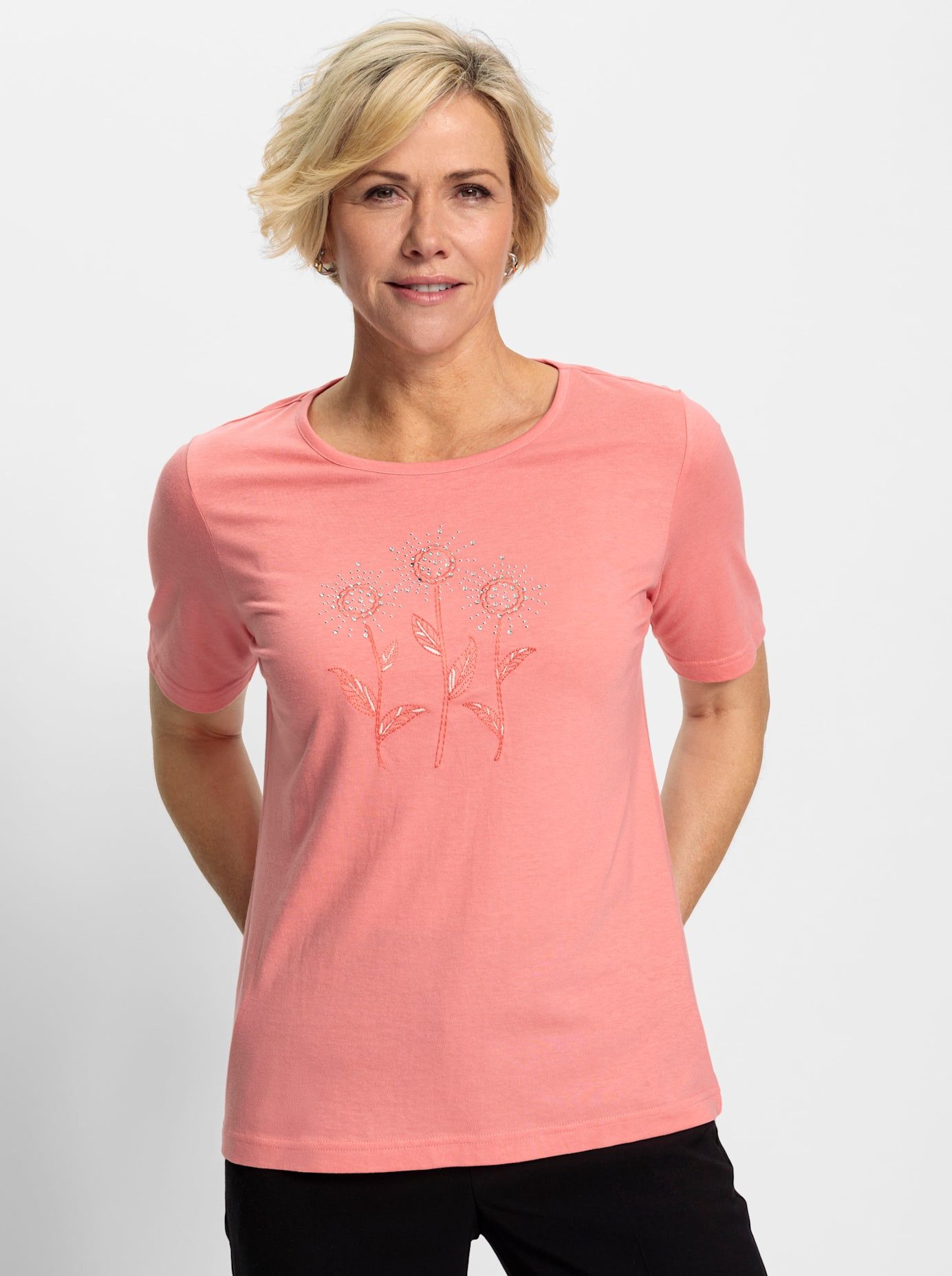 Classic Shirt met ronde hals Shirt (1-delig)