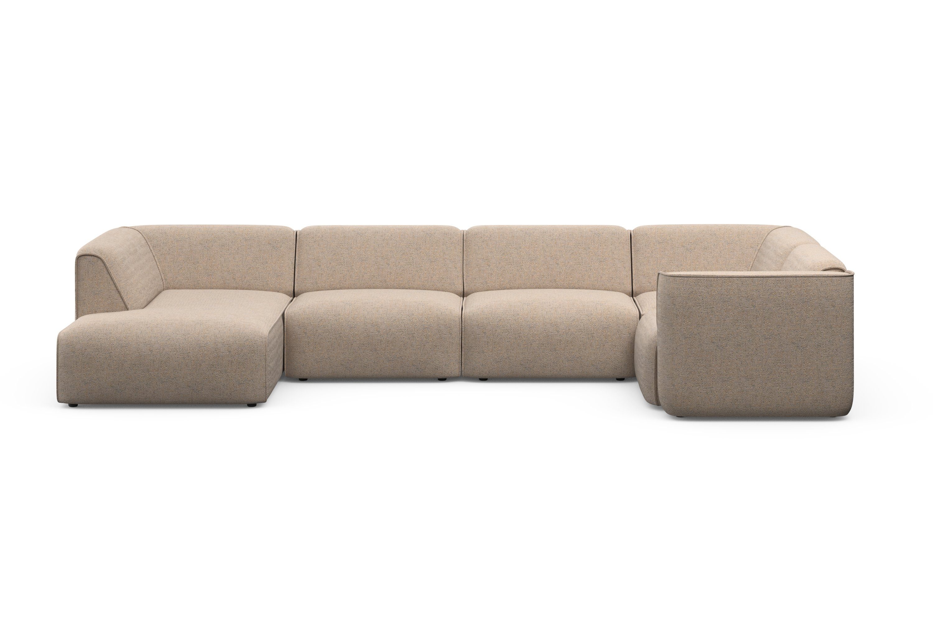 RAUM.ID Zithoek Merid U-vorm, altijd uitbreidbaar met modules, B/D/H: 367/206/70 cm