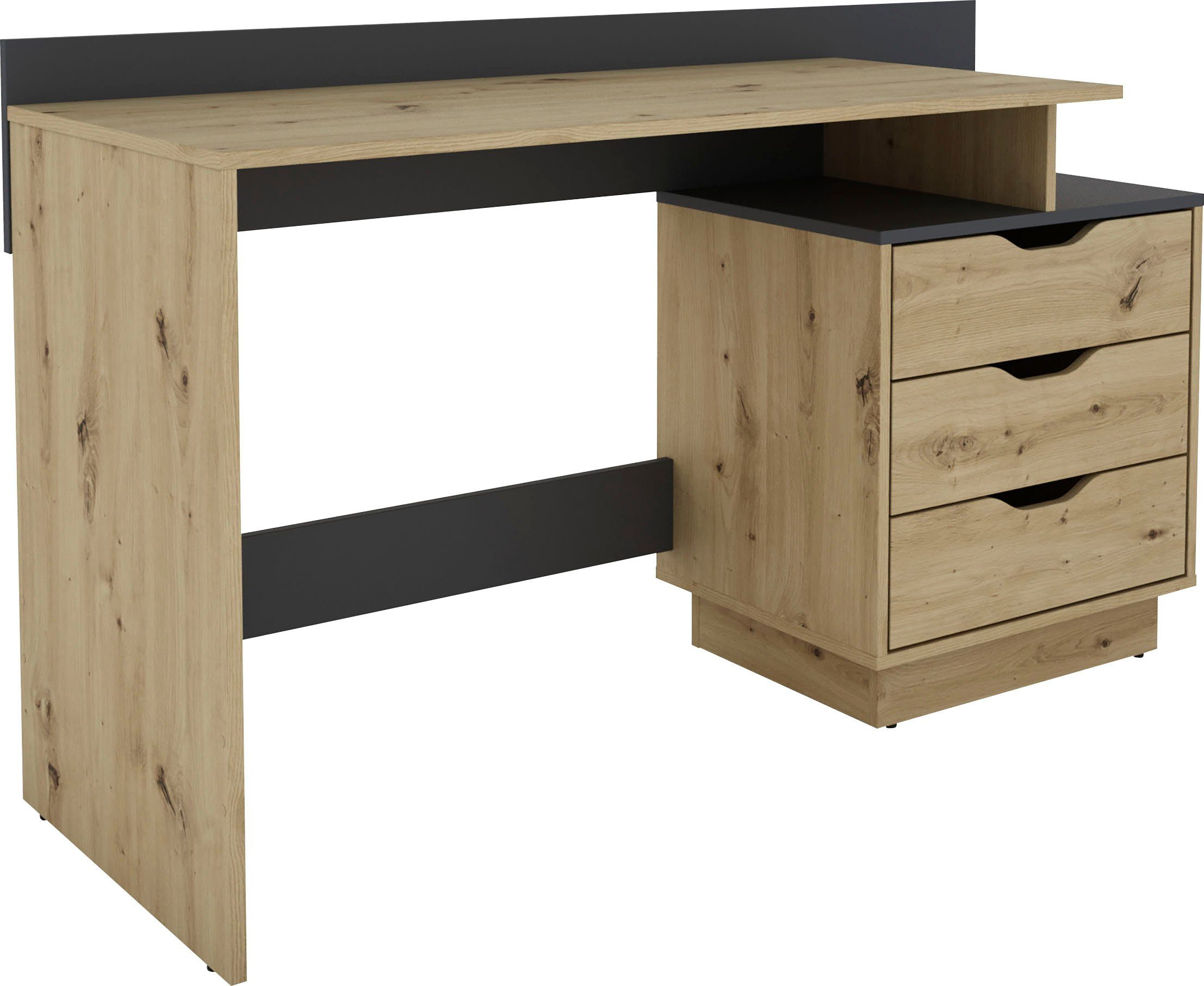 byLIVING Bureau Bern, modern pc-bureau met veel bergruimte, breedte 138 cm, rechts of links te monteren