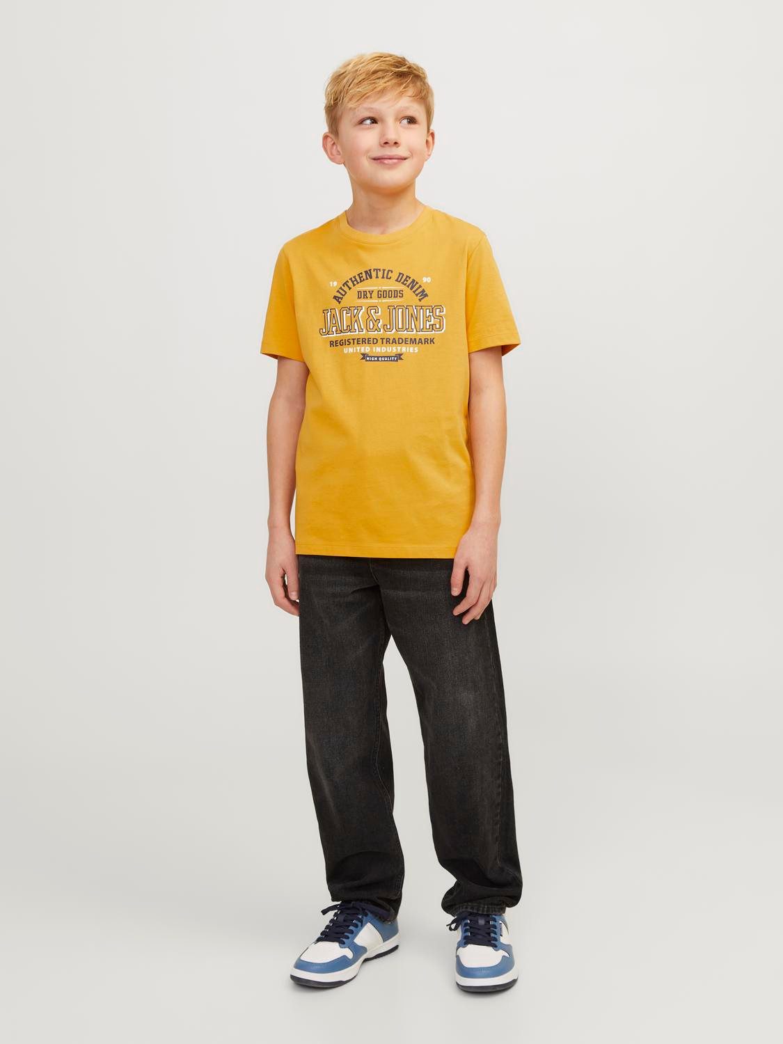 Jack & Jones Junior Shirt met ronde hals JJELOGO TEE SS O-NECK 2 COL S NOOS JNR